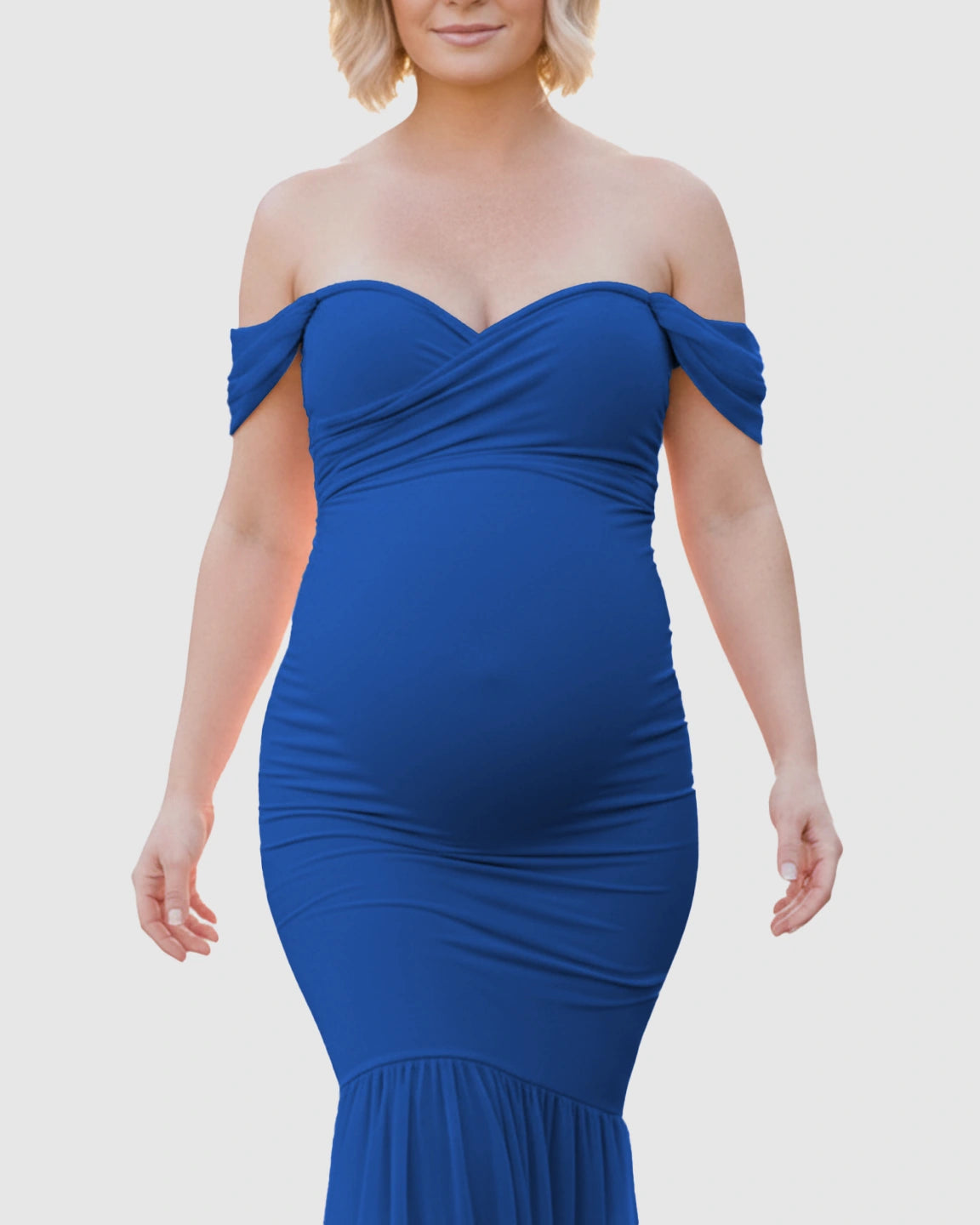 Off-Shoulder Mermaid Maternity Photoshoot Gown