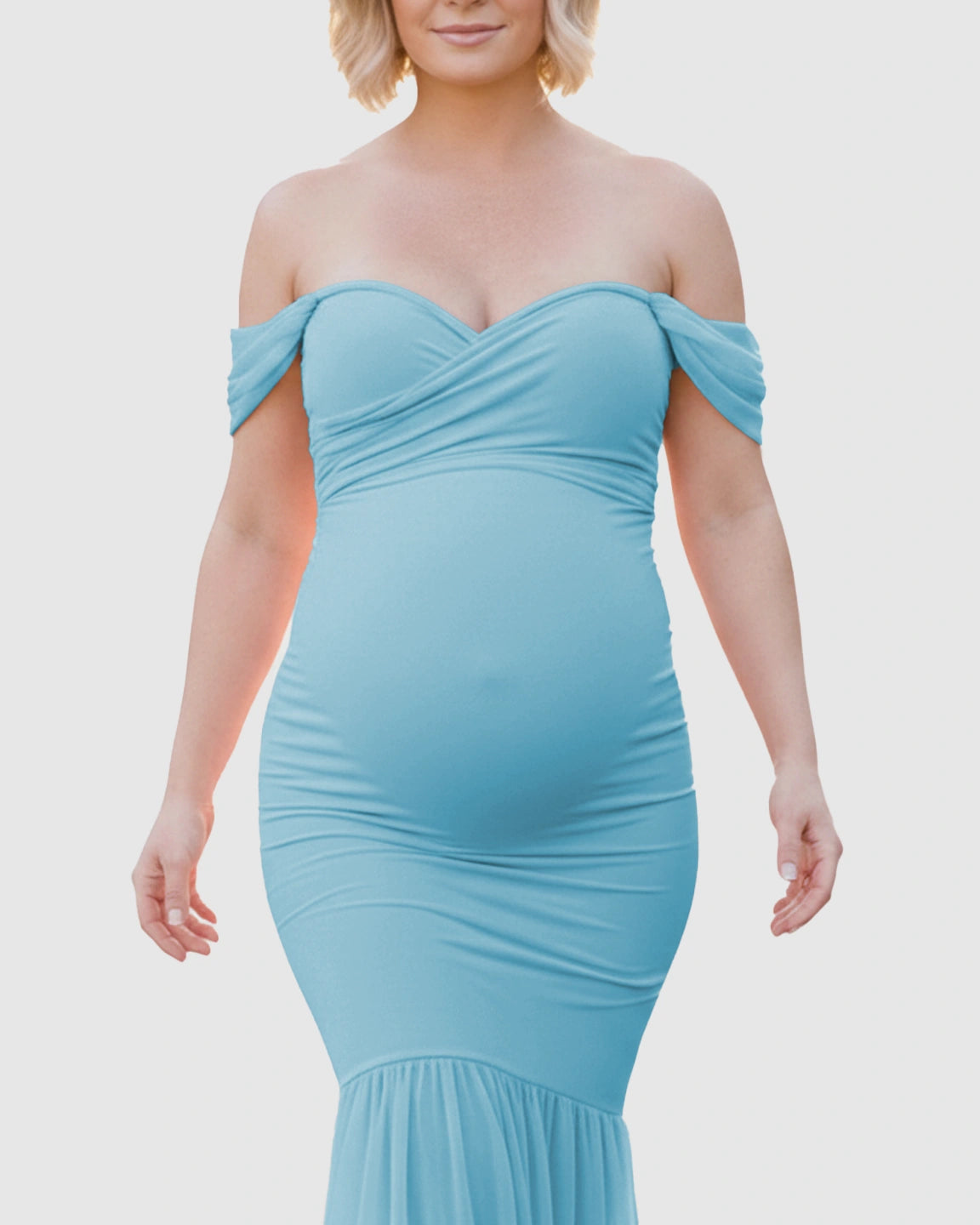 Off-Shoulder Mermaid Maternity Photoshoot Gown