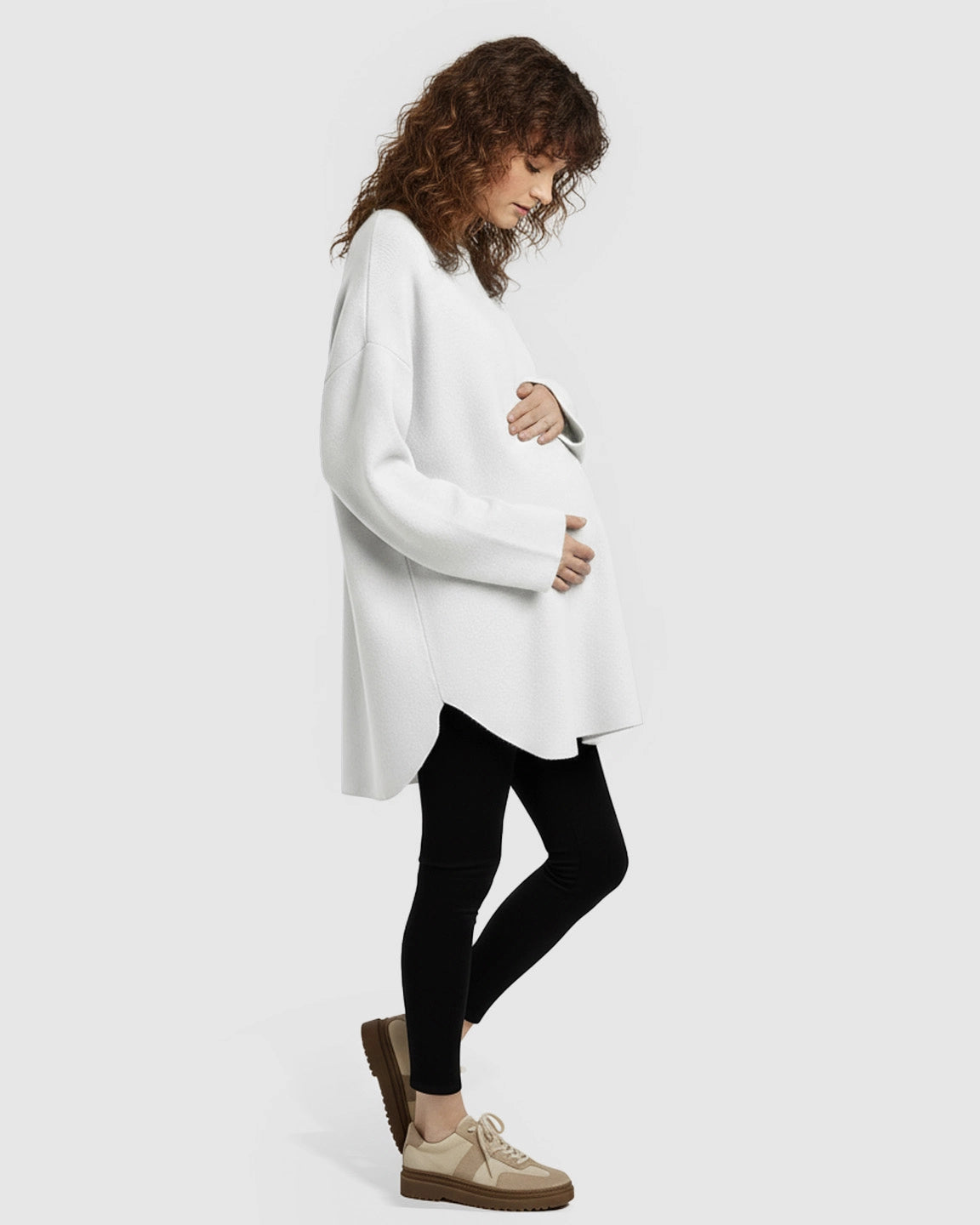 Cozy Woolen Loose-Fit Maternity Sweater