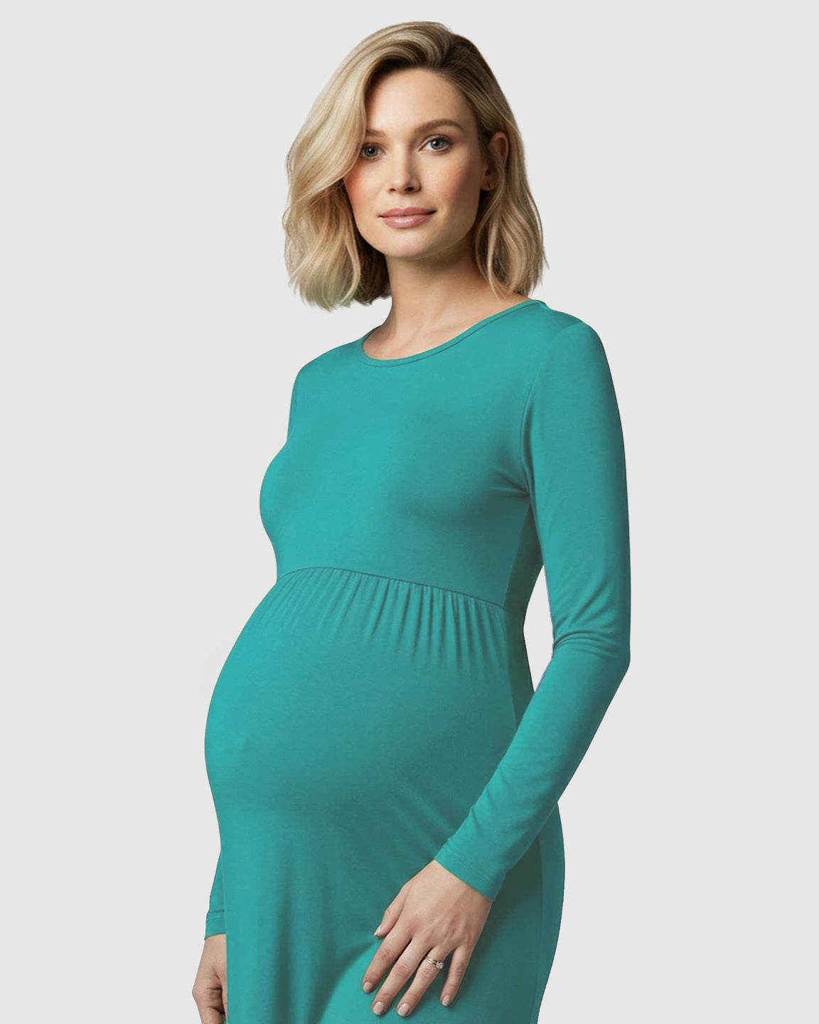 Empire Waist Elegant Maternity Photoshoot Dress
