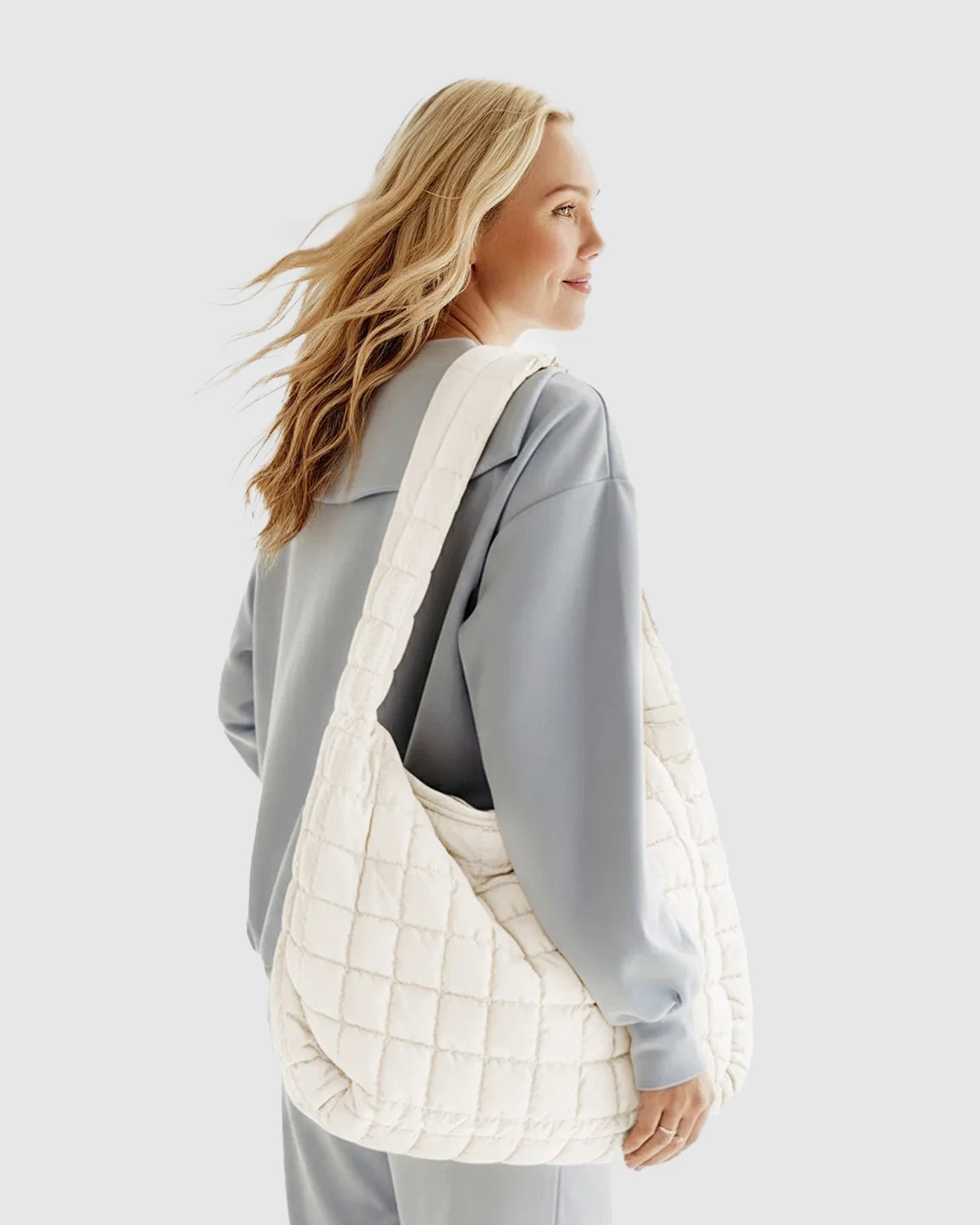 Plush Quilted Diaper Bag