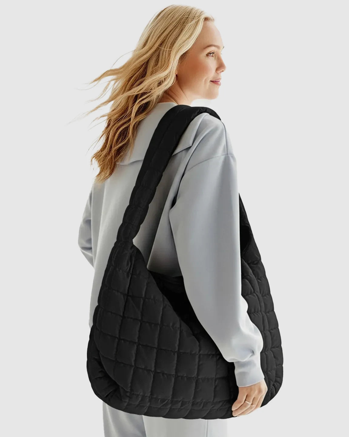 Plush Quilted Diaper Bag