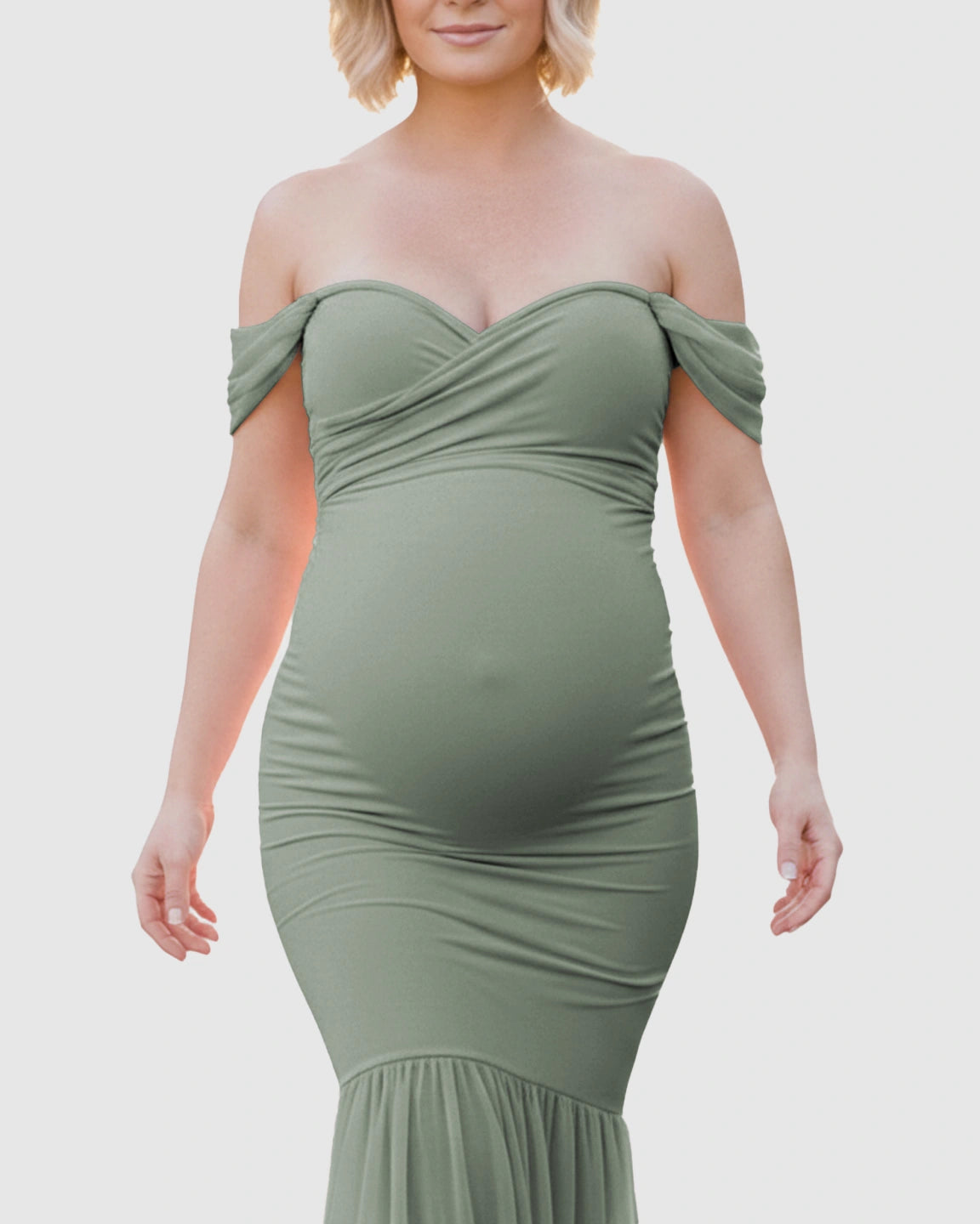 Off-Shoulder Mermaid Maternity Photoshoot Gown