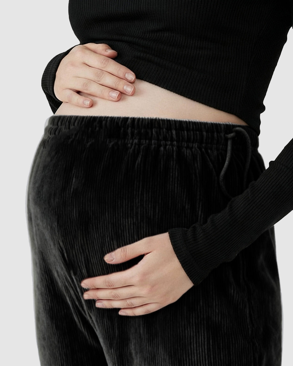 High-Waist Flowy Support Maternity Pants