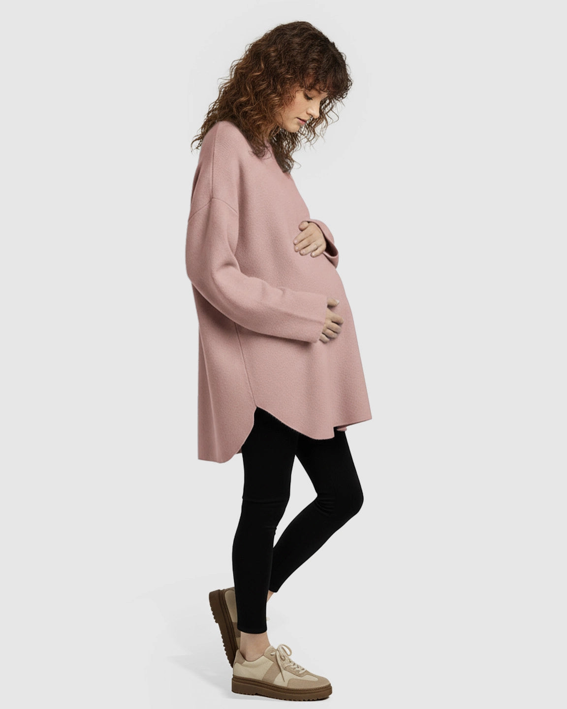Cozy Woolen Loose-Fit Maternity Sweater