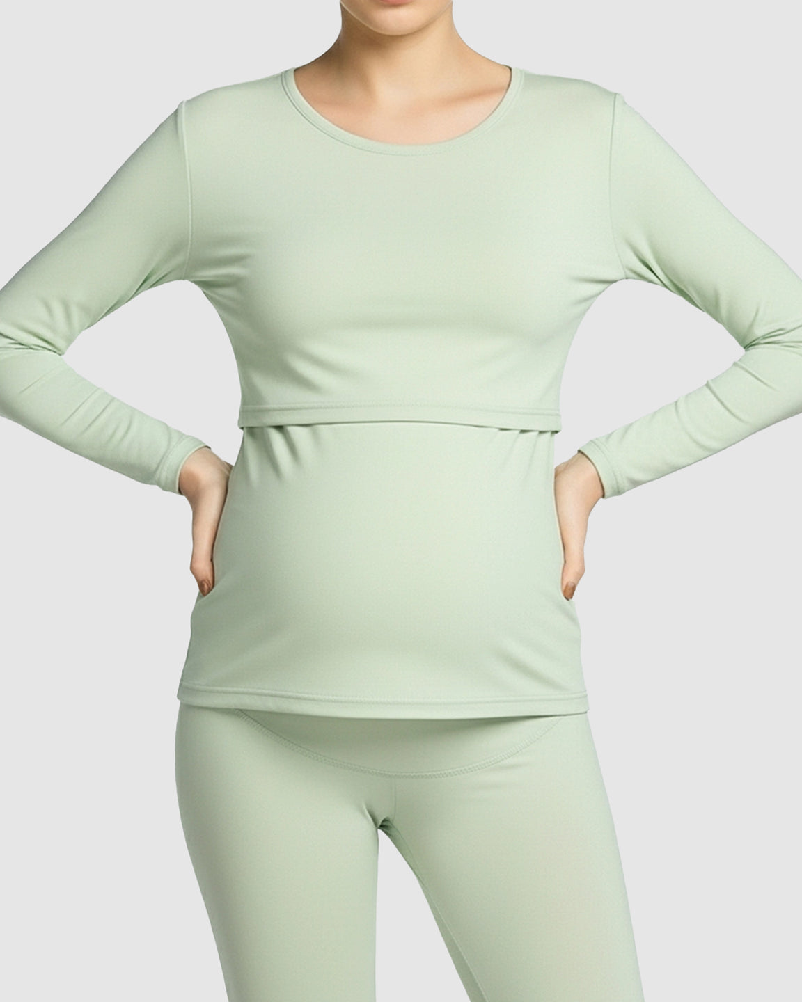 Thick Cotton Nursing Maternity Pajama Set