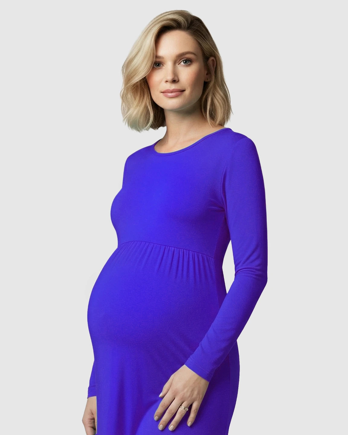 Empire Waist Elegant Maternity Photoshoot Dress