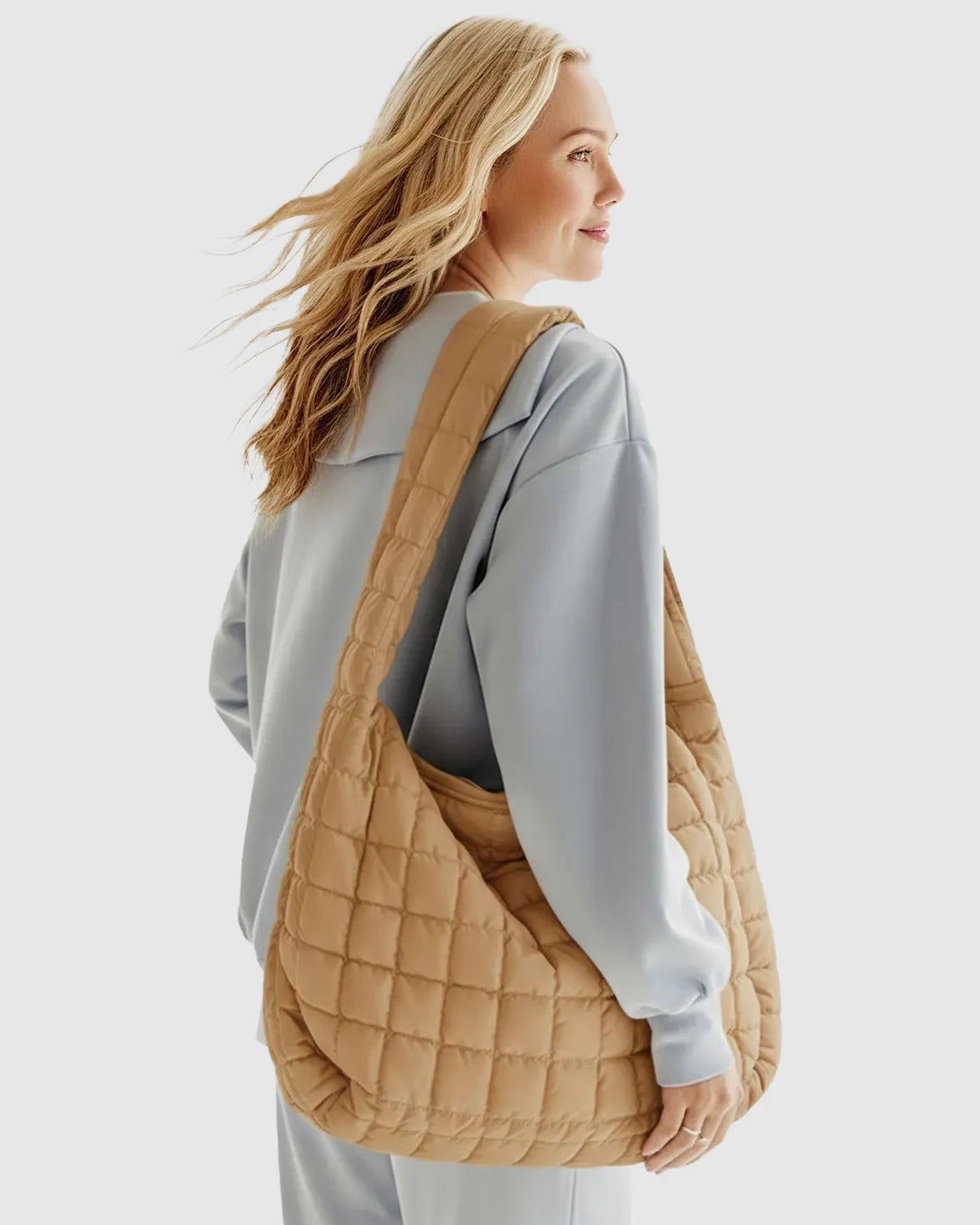 Plush Quilted Diaper Bag