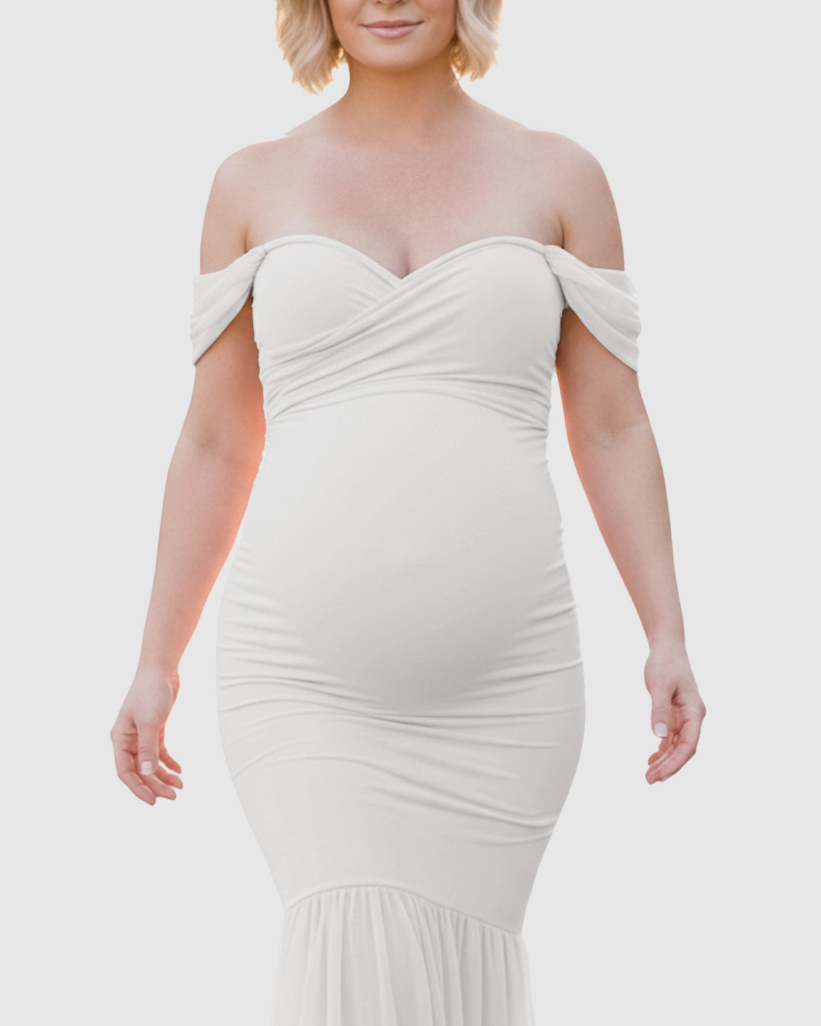 Off-Shoulder Mermaid Maternity Photoshoot Gown