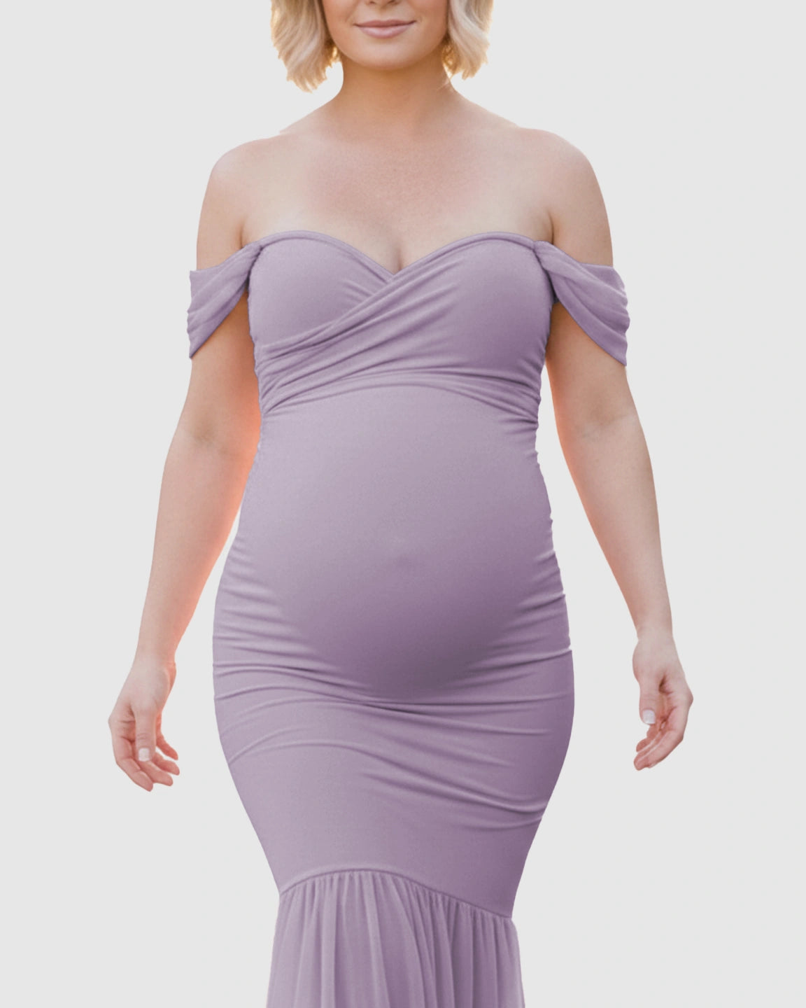 Off-Shoulder Mermaid Maternity Photoshoot Gown