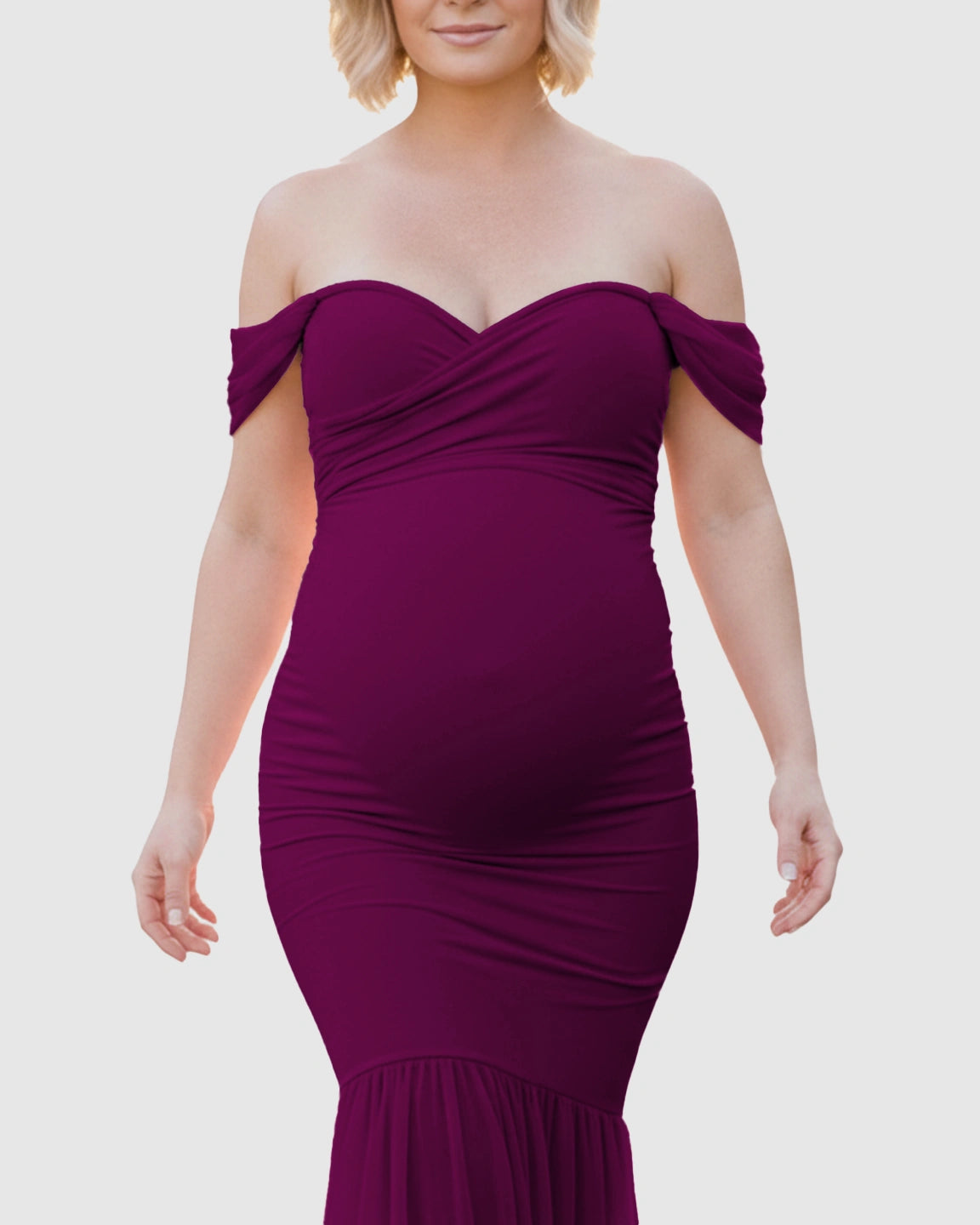 Off-Shoulder Mermaid Maternity Photoshoot Gown