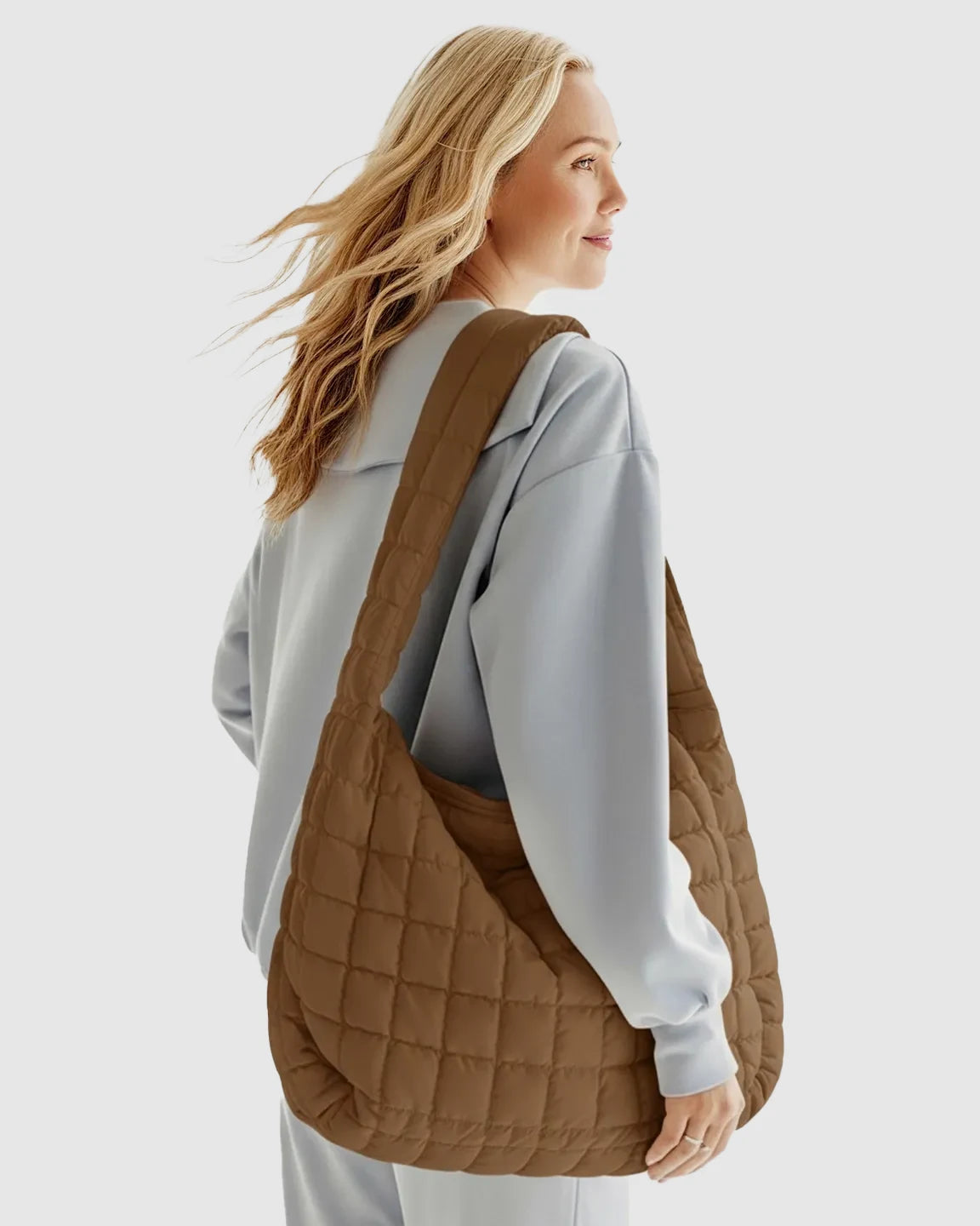 Plush Quilted Diaper Bag