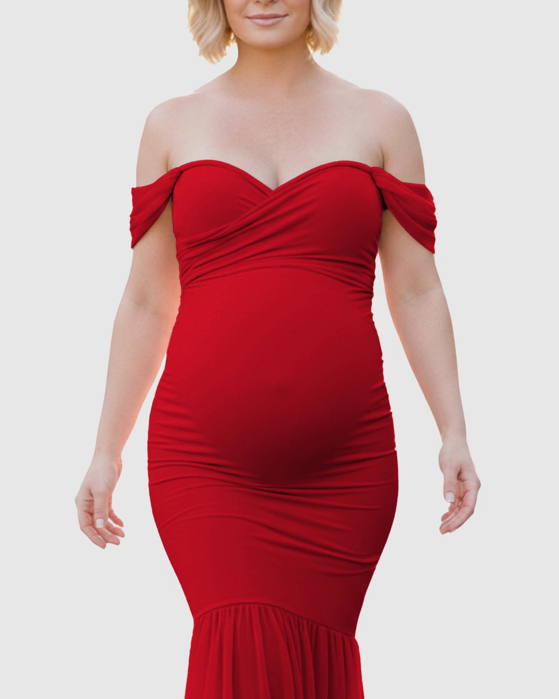 Off-Shoulder Mermaid Maternity Photoshoot Gown