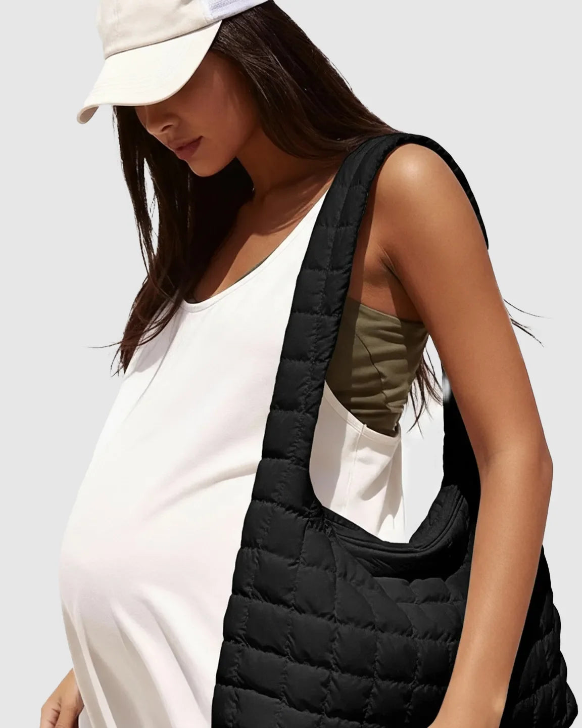 Plush Quilted Diaper Bag