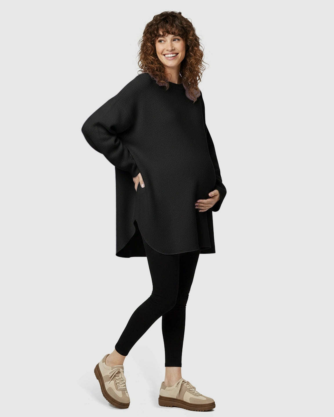 Cozy Woolen Loose-Fit Maternity Sweater