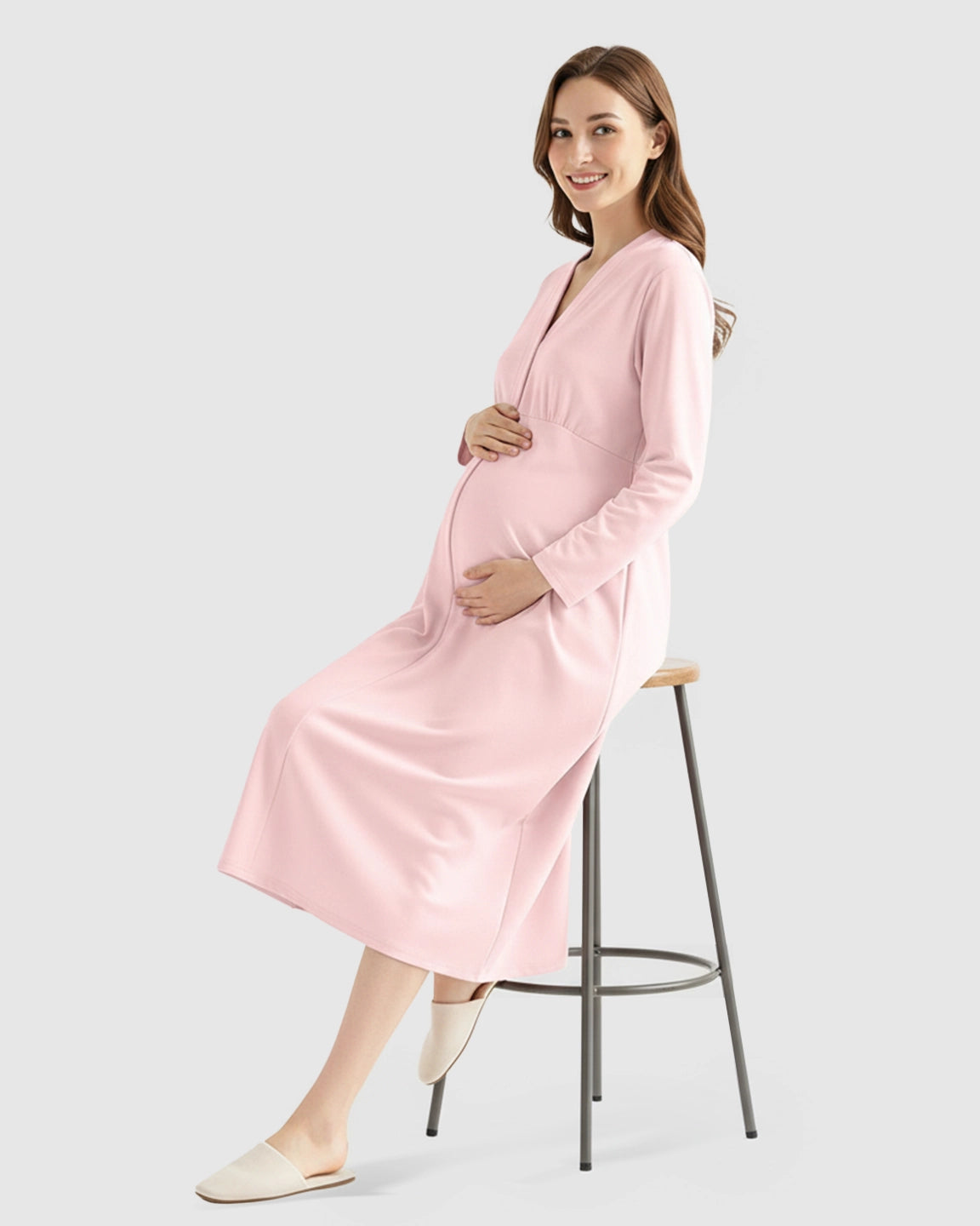 Cotton V-Neck Nursing & Maternity Top