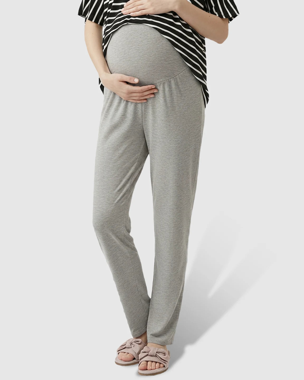 High-Waist Straight-Leg Maternity Pants