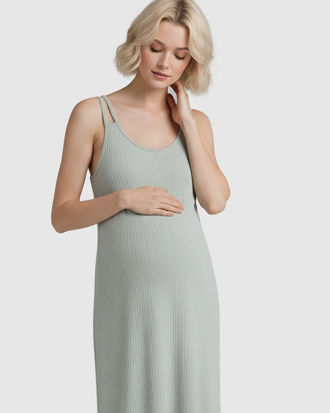 Double Shoulder Straps Everyday Maternity Dress