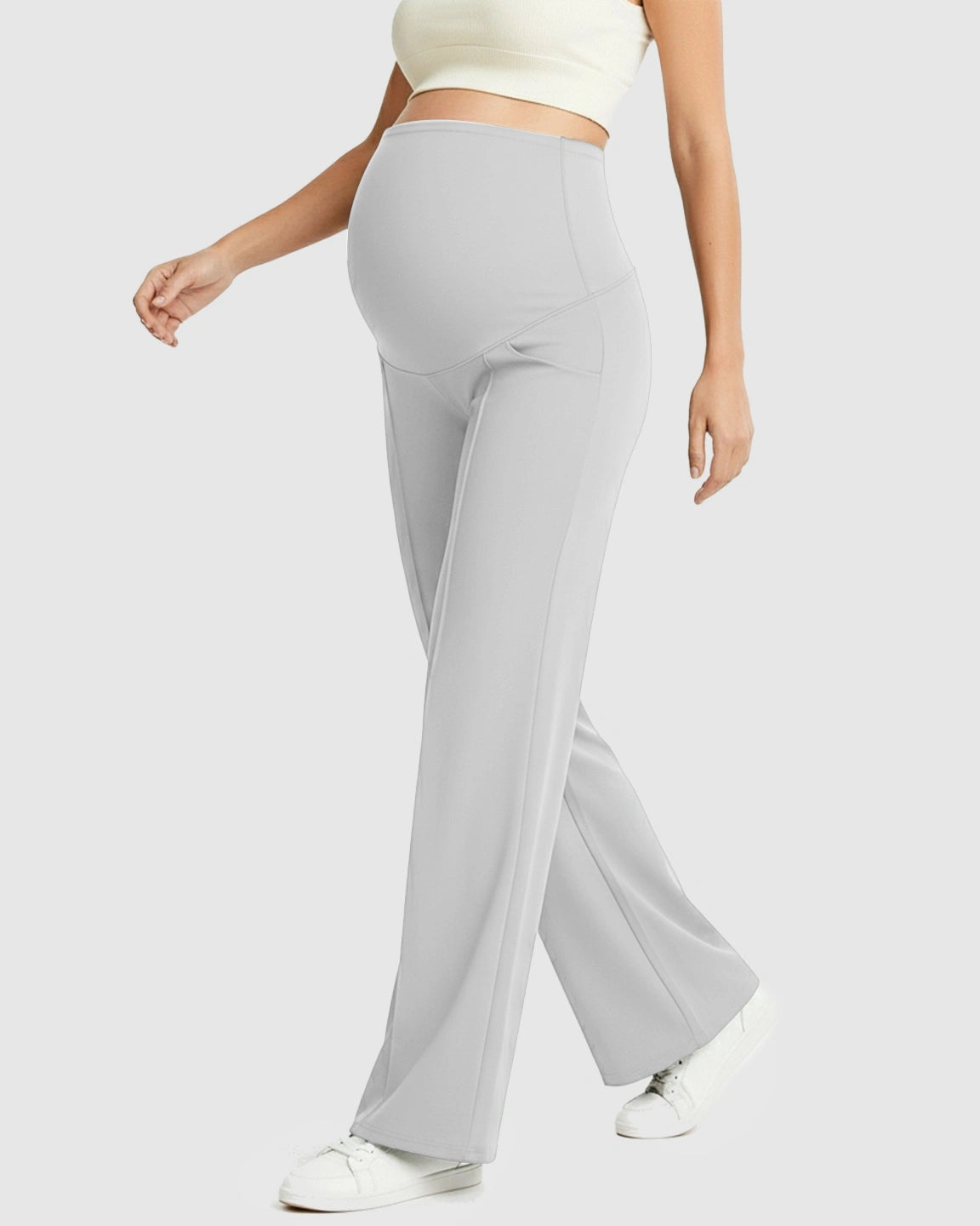 High Waist Maternity Pants With Relaxed Fit