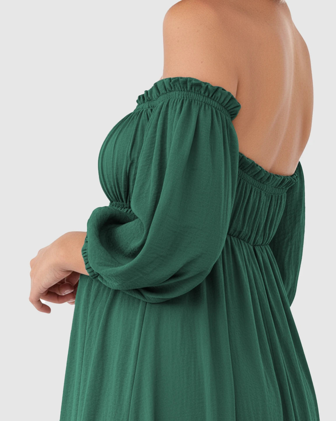 Off-Shoulder Elegant Maternity Maxi Dress