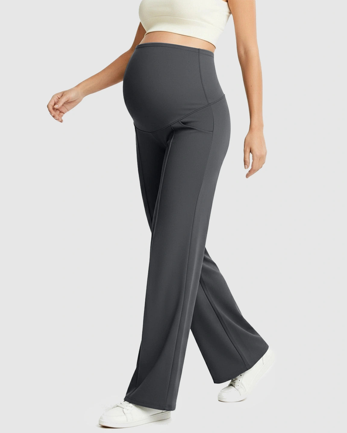 High Waist Maternity Pants With Relaxed Fit