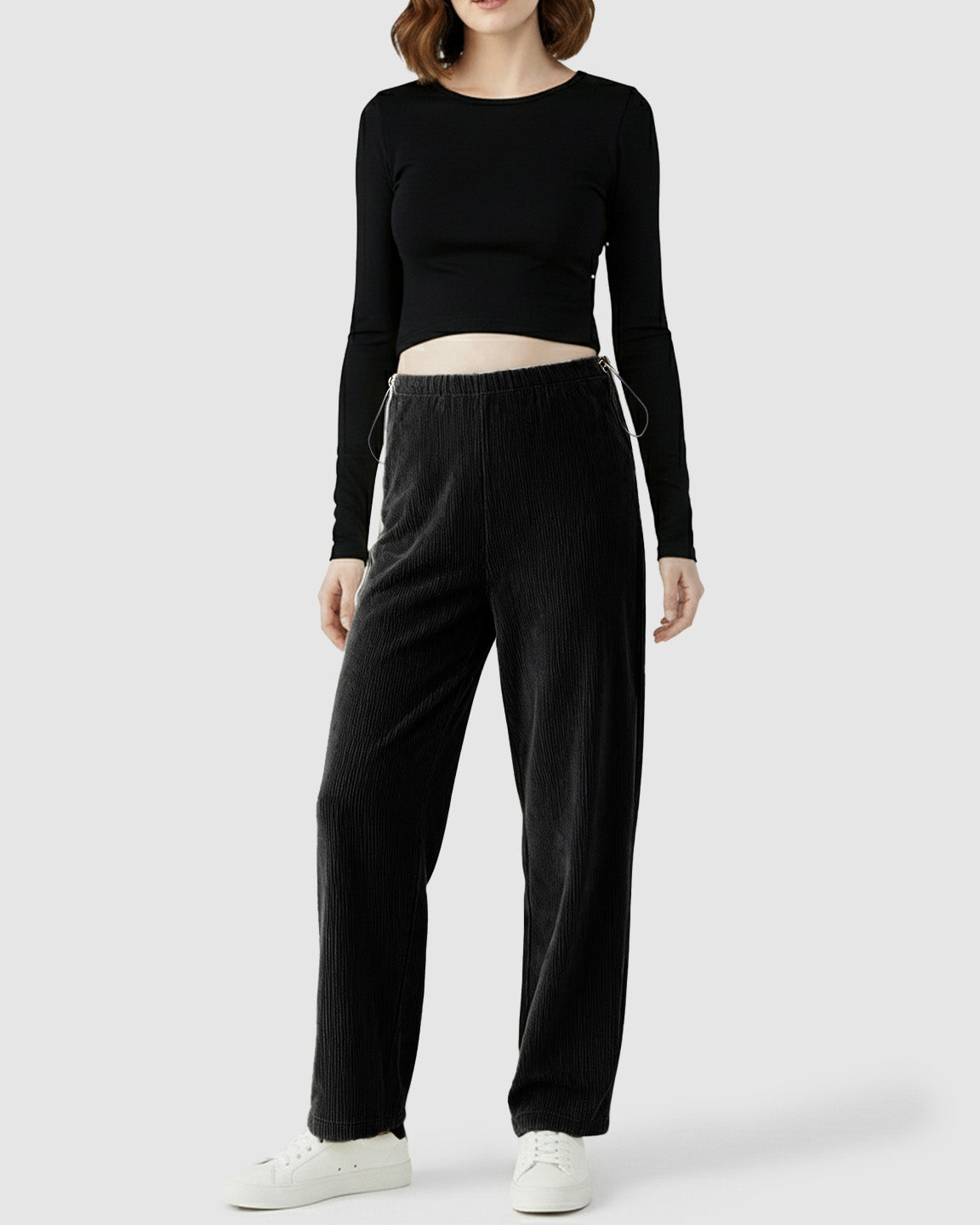 High-Waist Flowy Support Maternity Pants