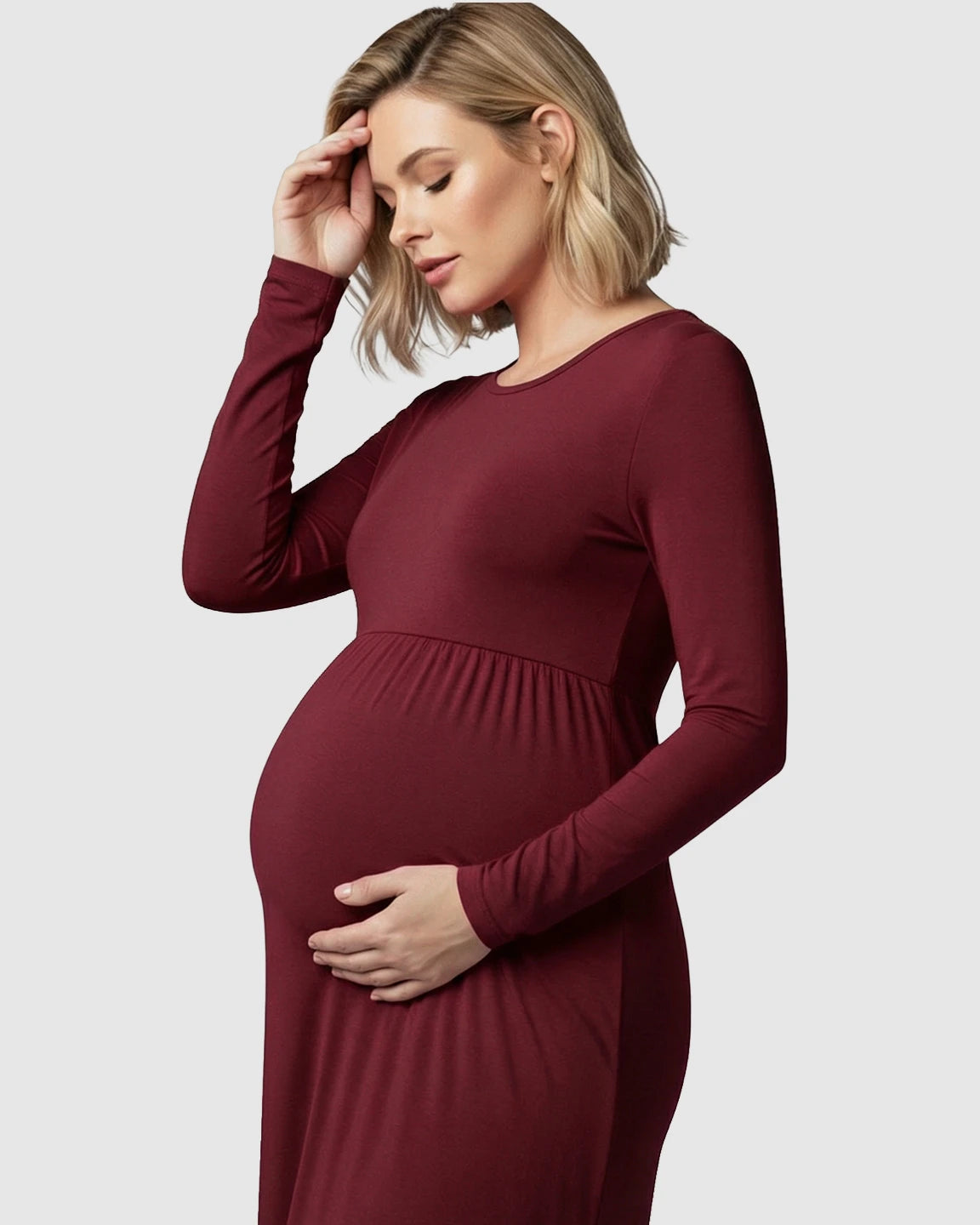 Empire Waist Elegant Maternity Photoshoot Dress