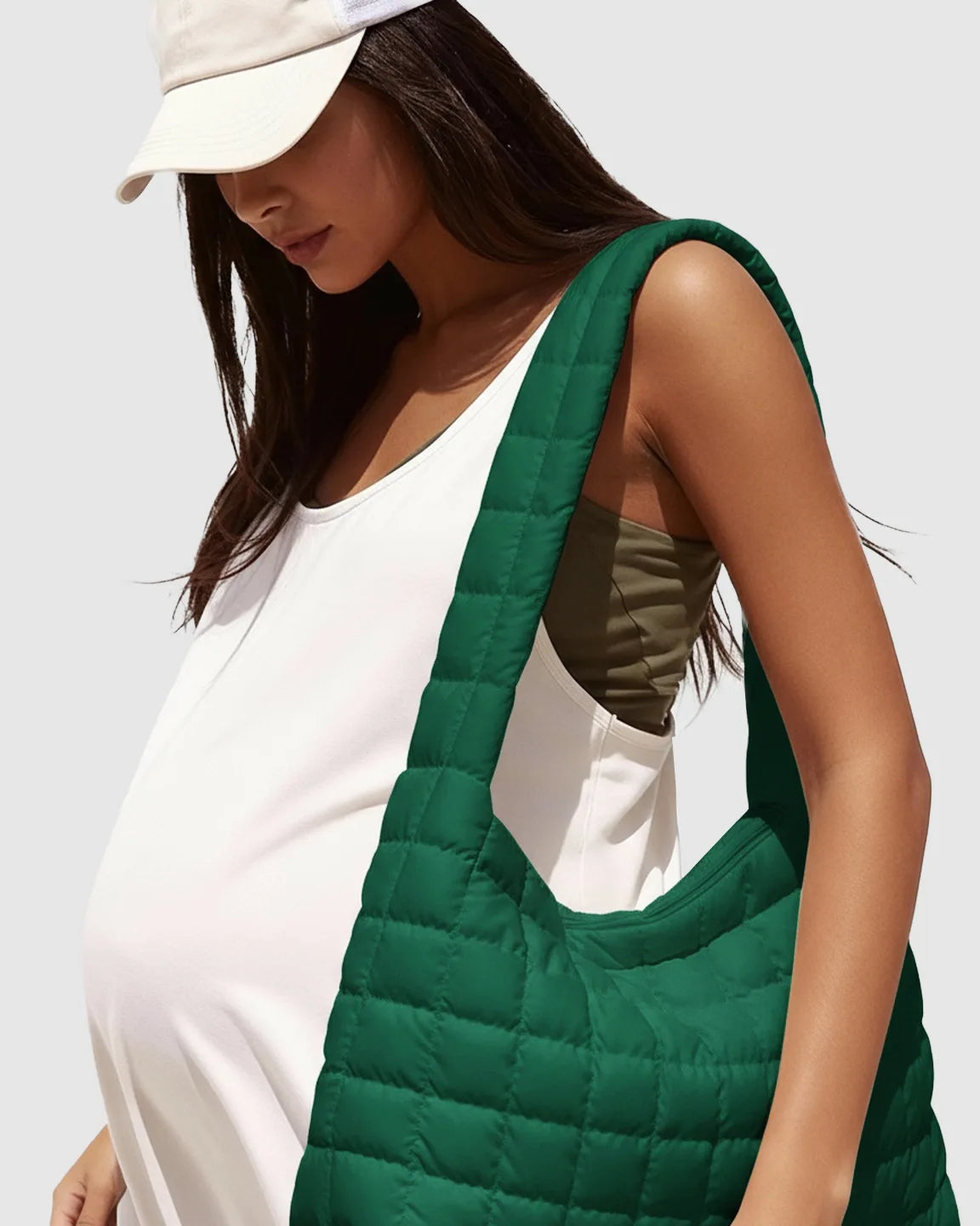 Plush Quilted Diaper Bag