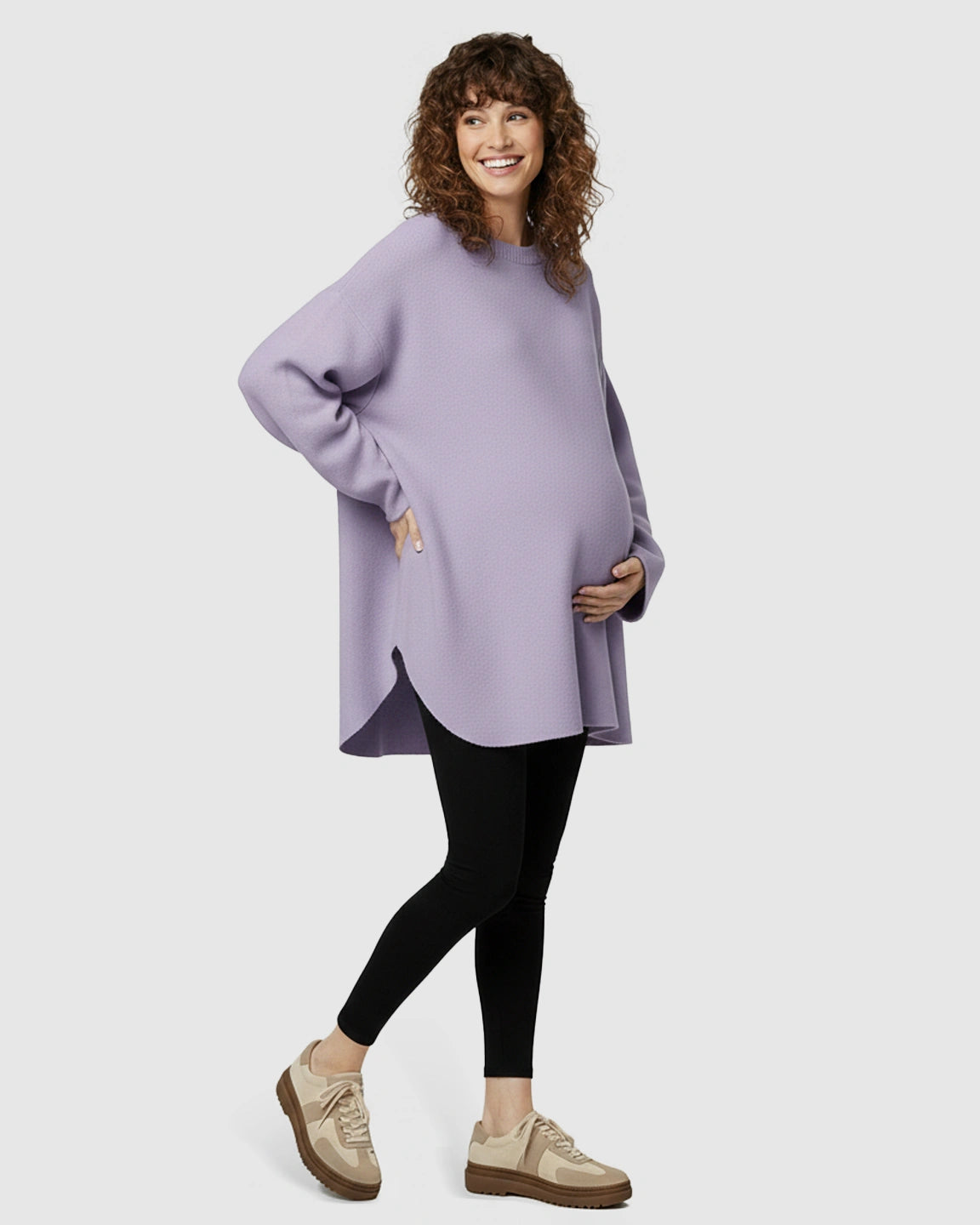Cozy Woolen Loose-Fit Maternity Sweater