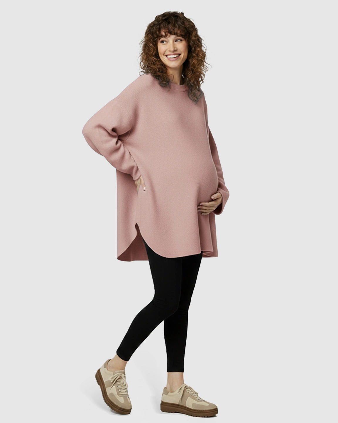 Cozy Woolen Loose-Fit Maternity Sweater