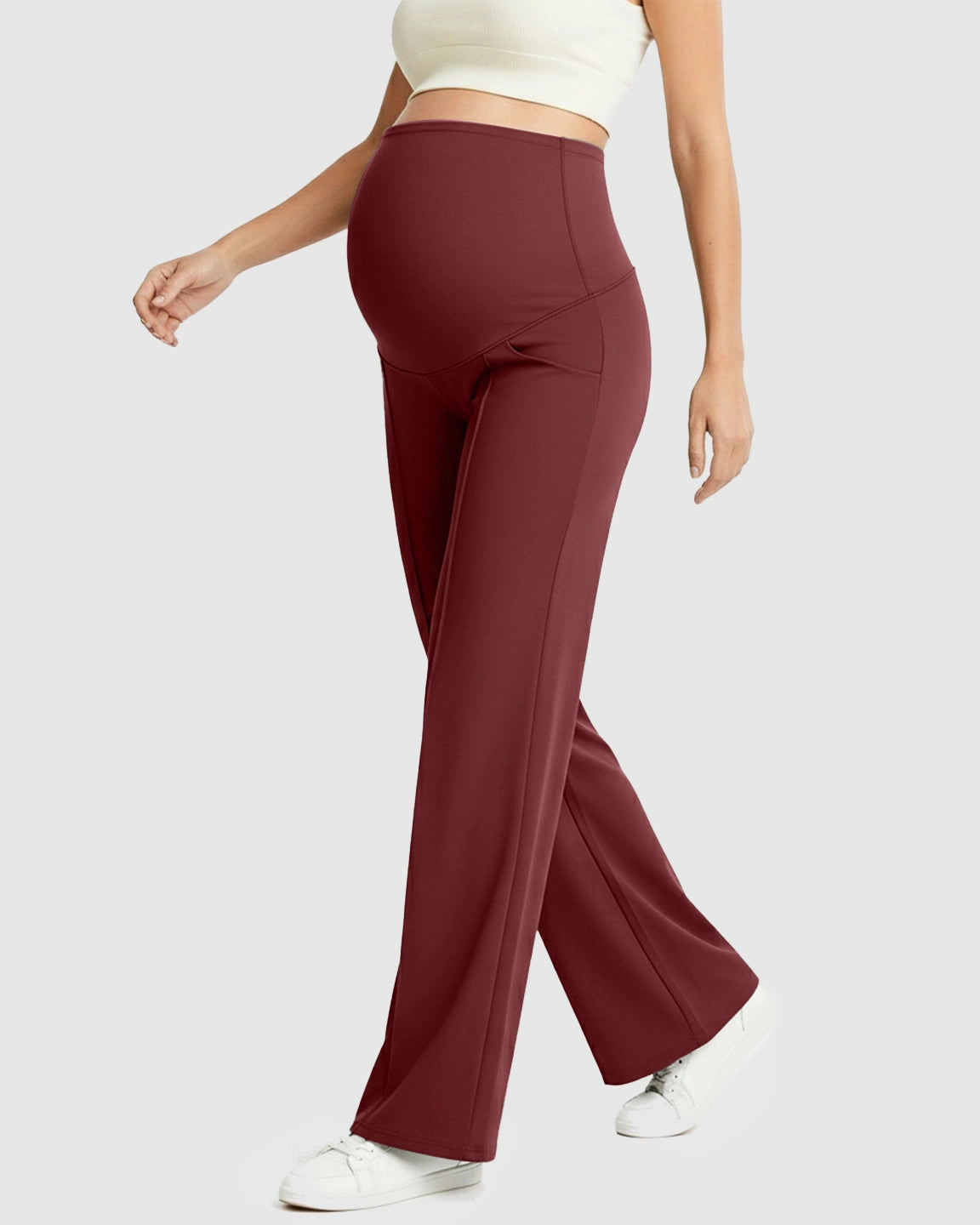 High Waist Maternity Pants With Relaxed Fit