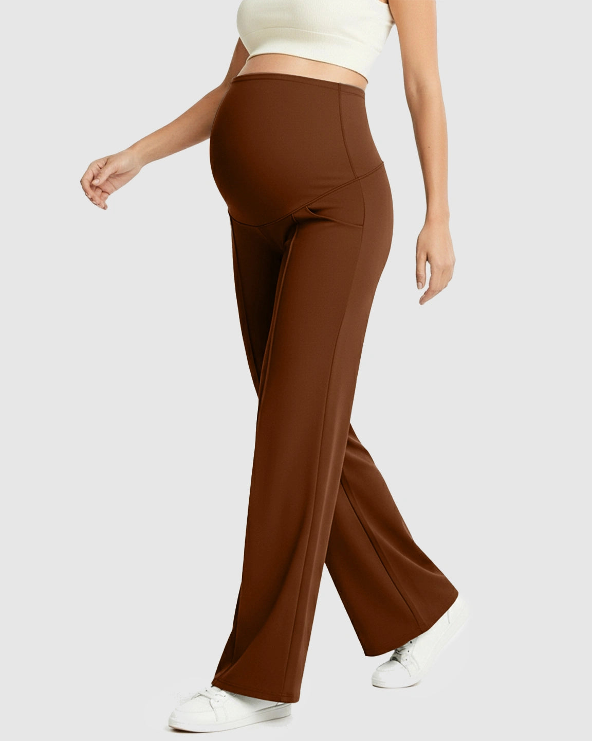 High Waist Maternity Pants With Relaxed Fit