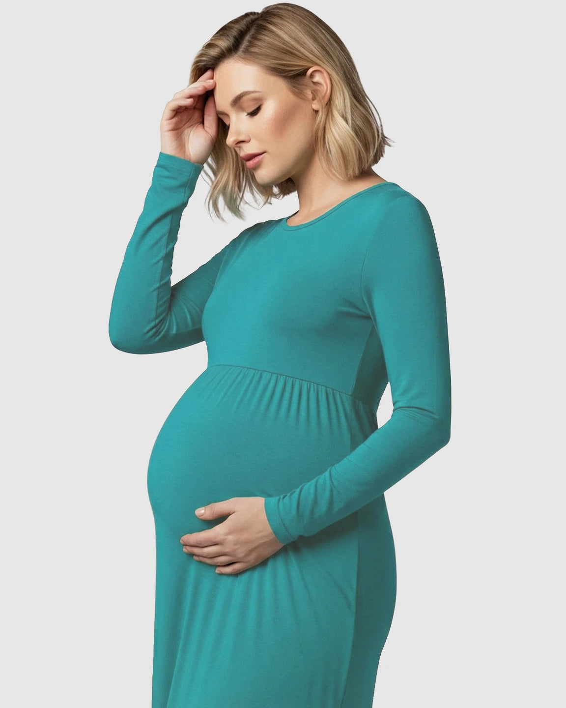 Empire Waist Elegant Maternity Photoshoot Dress