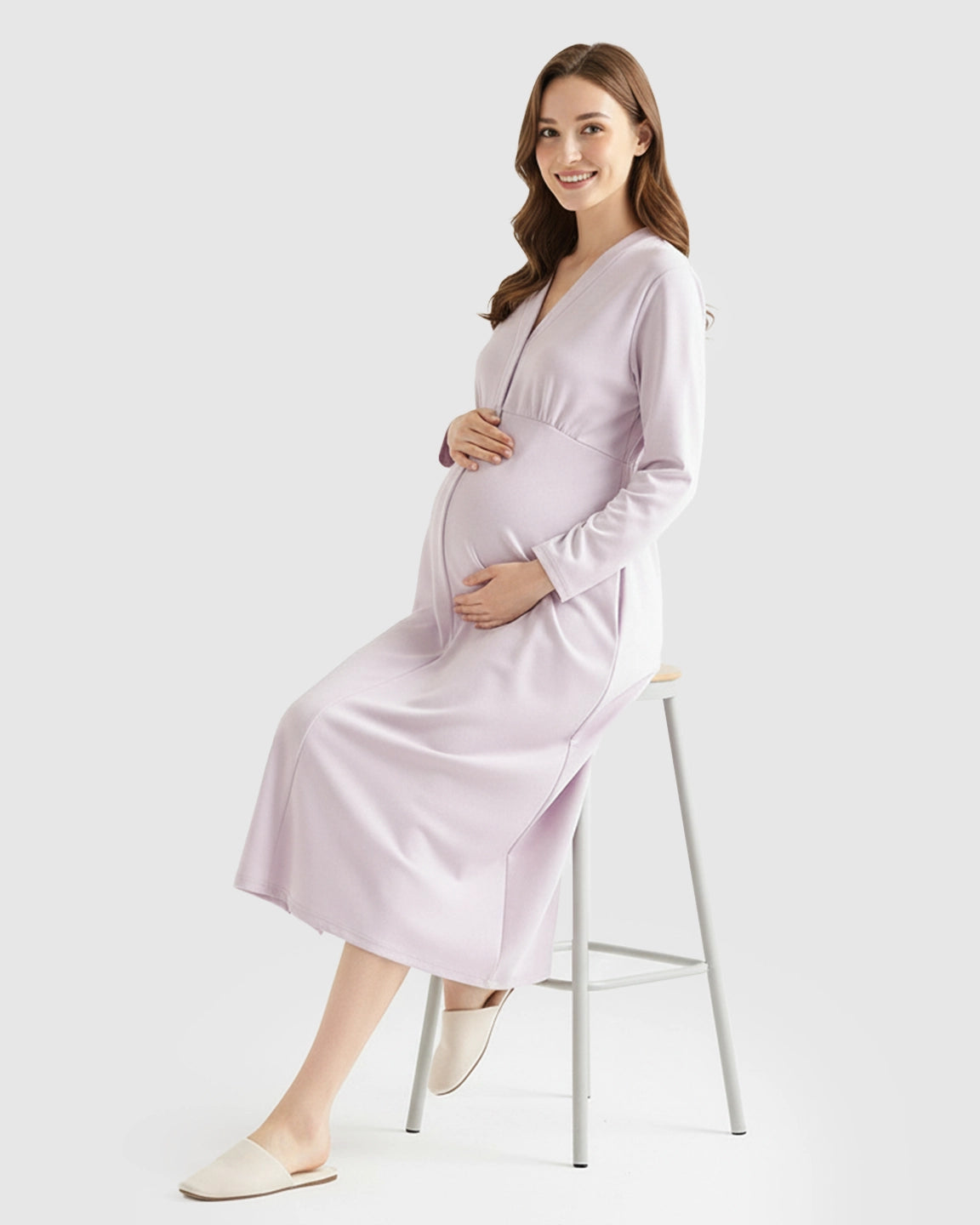 Cotton V-Neck Nursing & Maternity Top
