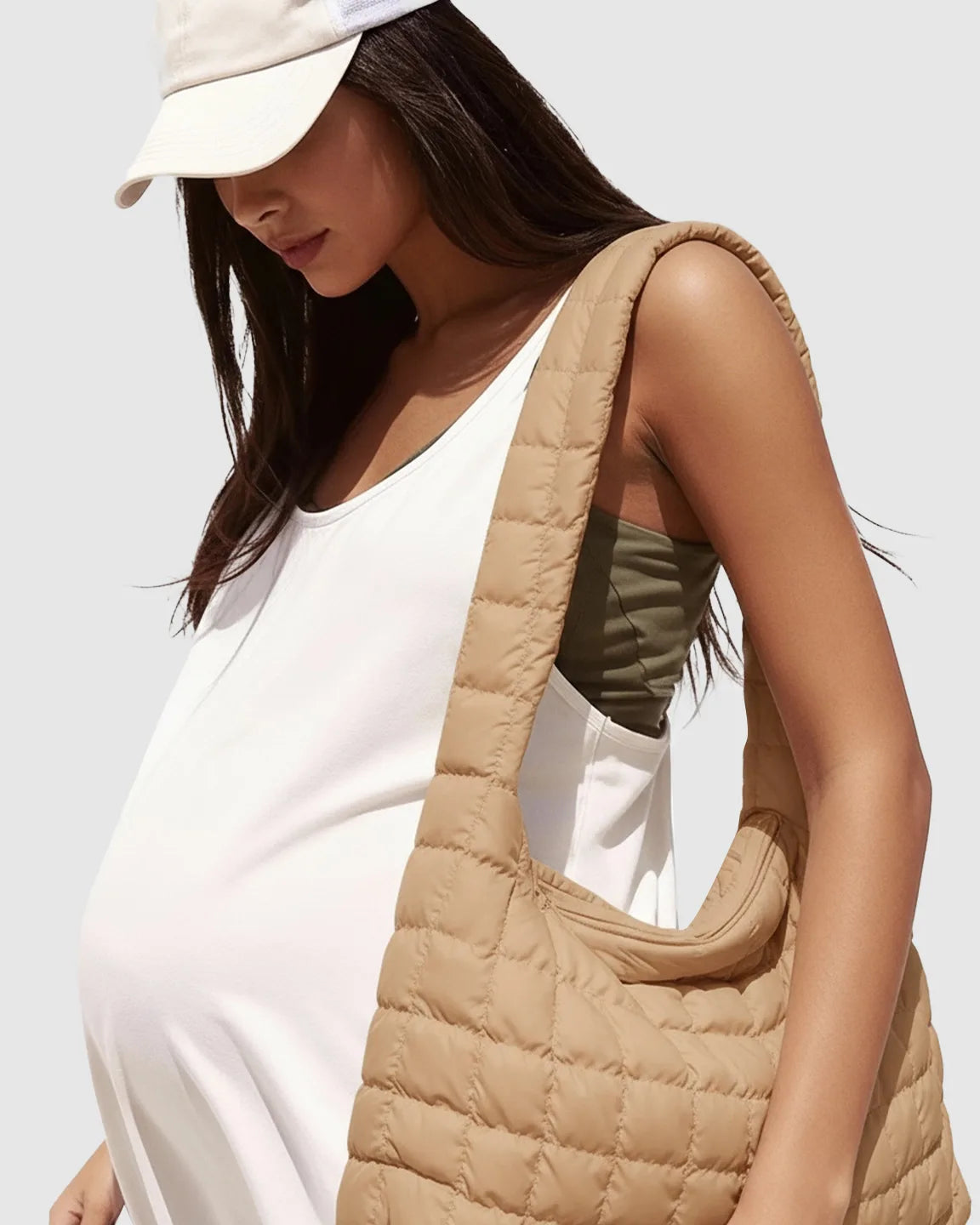 Plush Quilted Diaper Bag