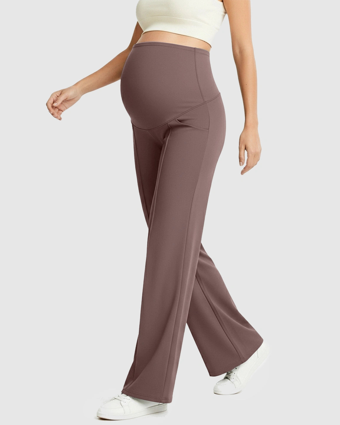 High Waist Maternity Pants With Relaxed Fit