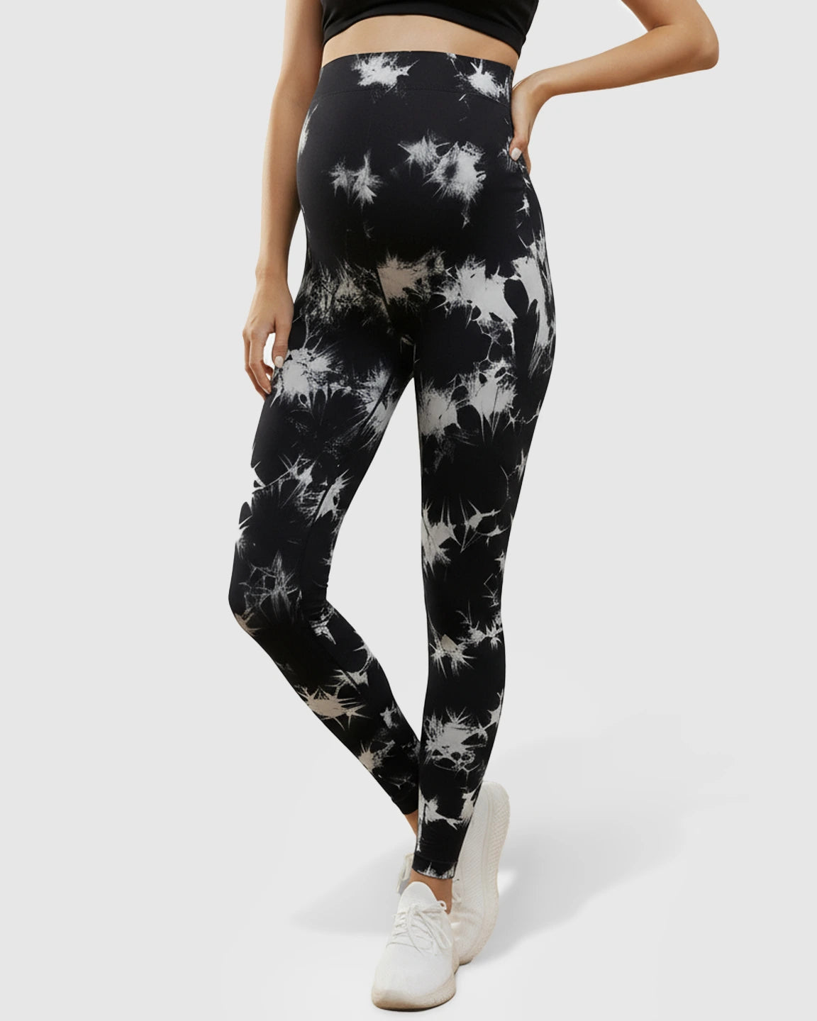 High-Waisted Tie-Dye Maternity Leggings