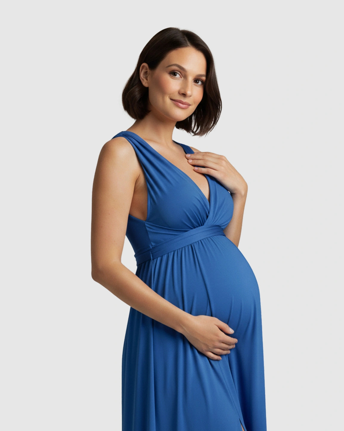 Cross Back A-Line Skirt Maternity Gown