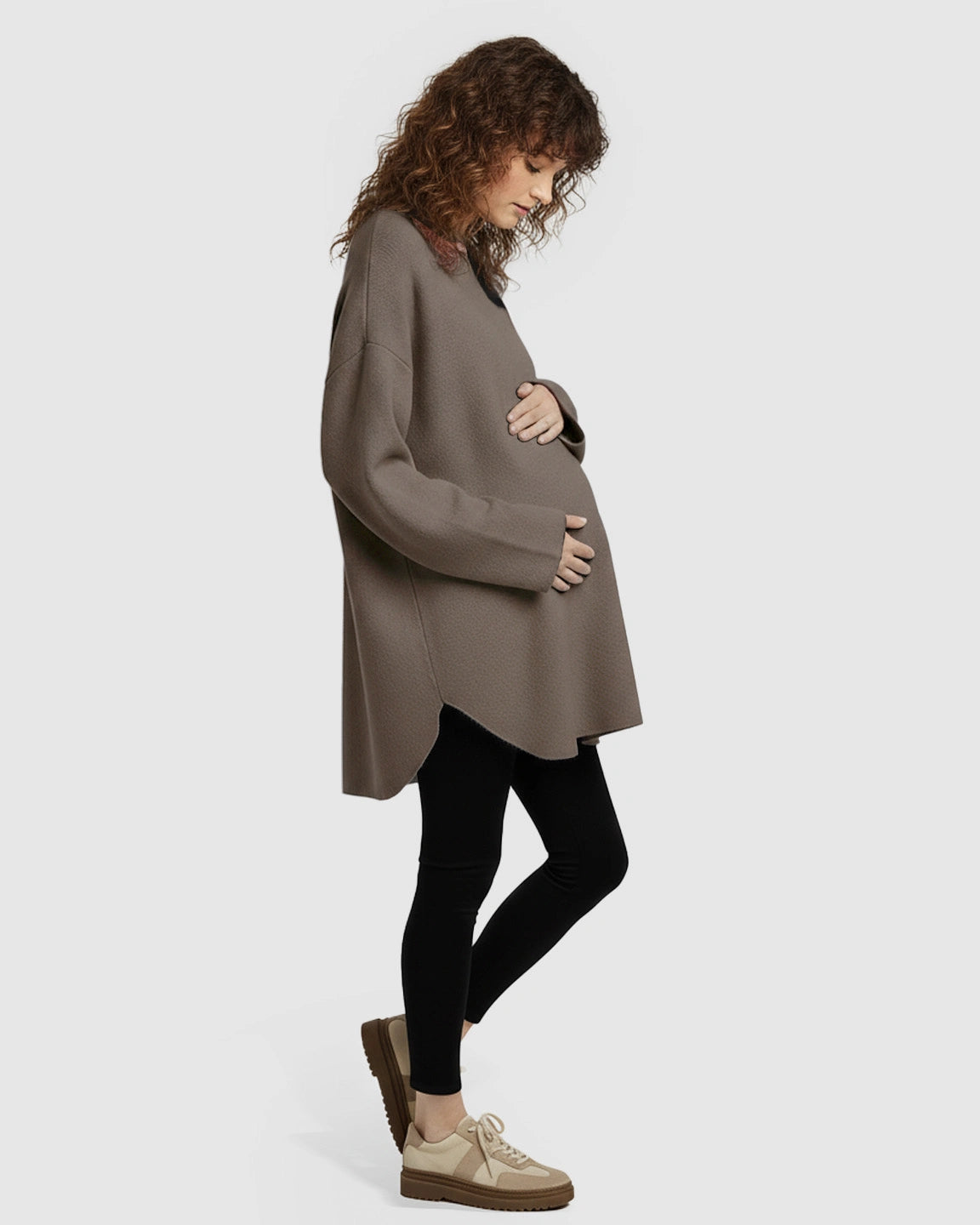 Cozy Woolen Loose-Fit Maternity Sweater