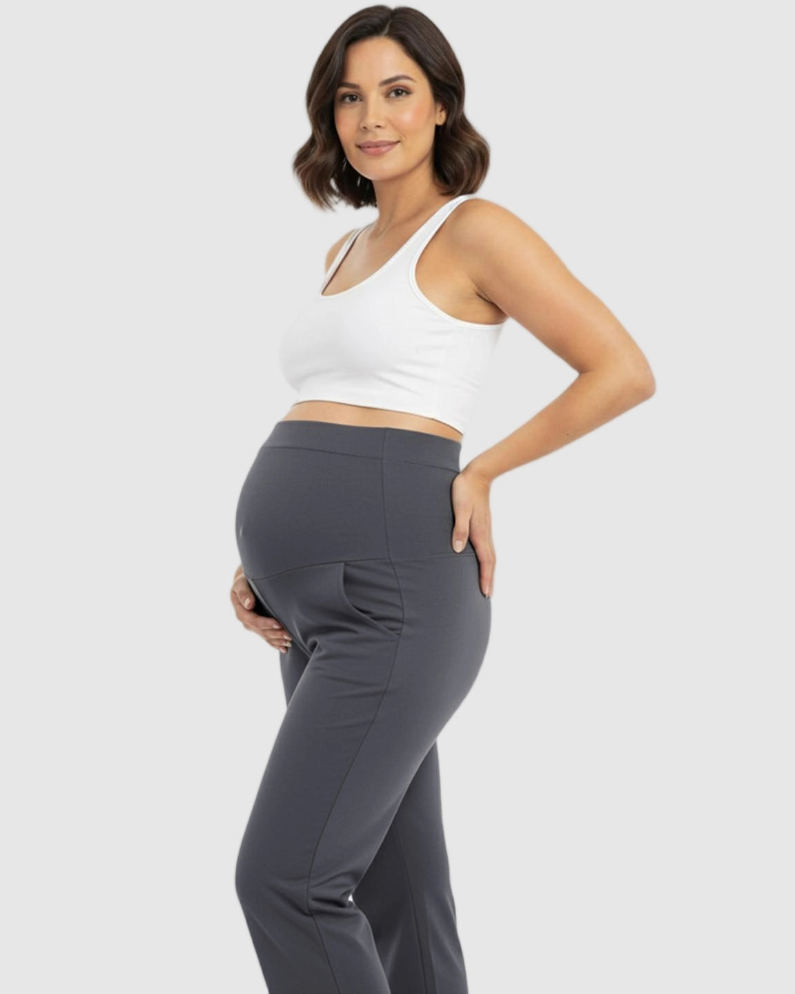 Stretch Flared with Pockets Maternity Pants