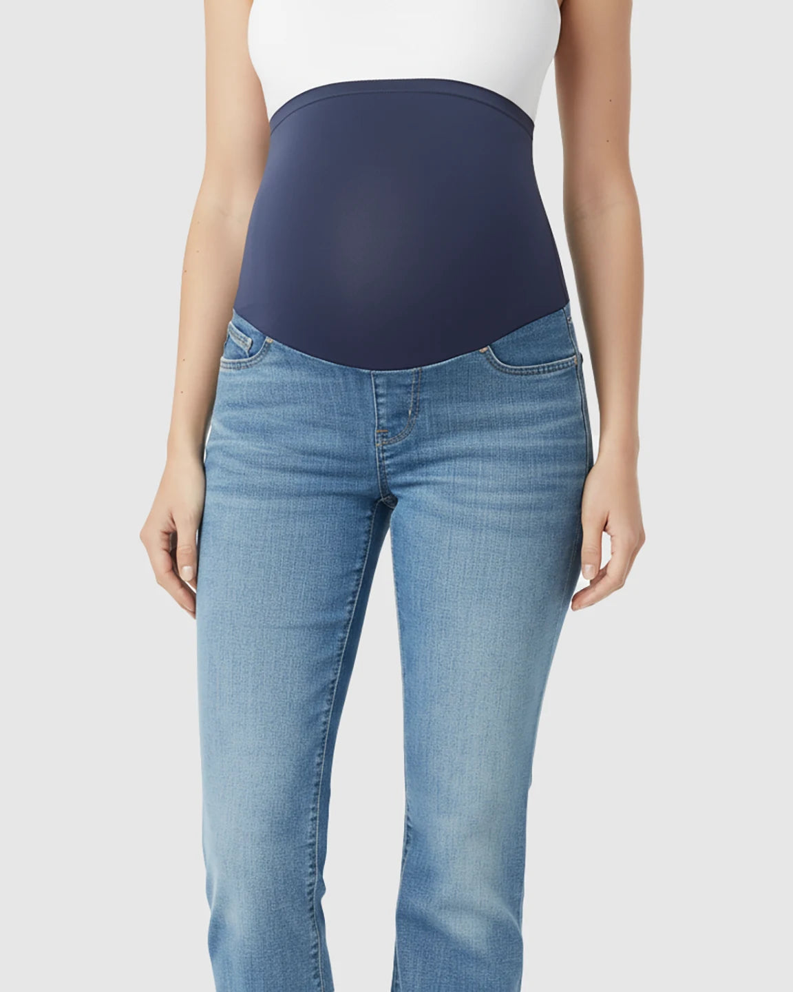 Classic High-Waist Flared-Leg Maternity Jeans