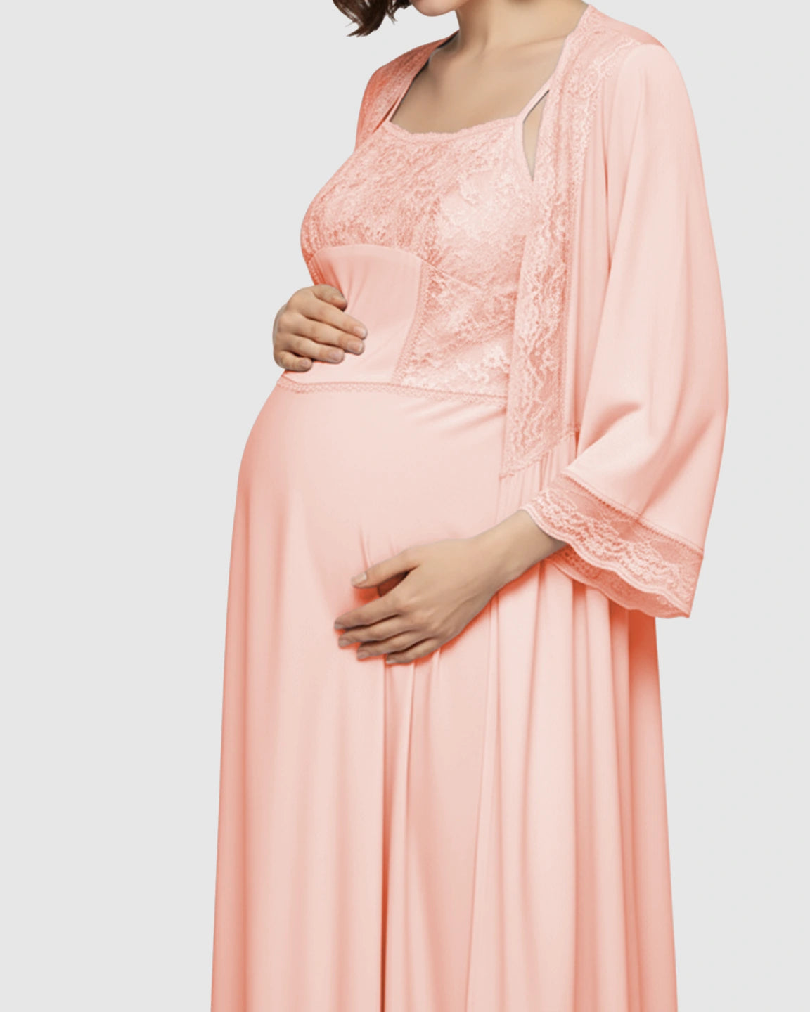 Elegant Lace Loose Fit Maternity Loungewear Set