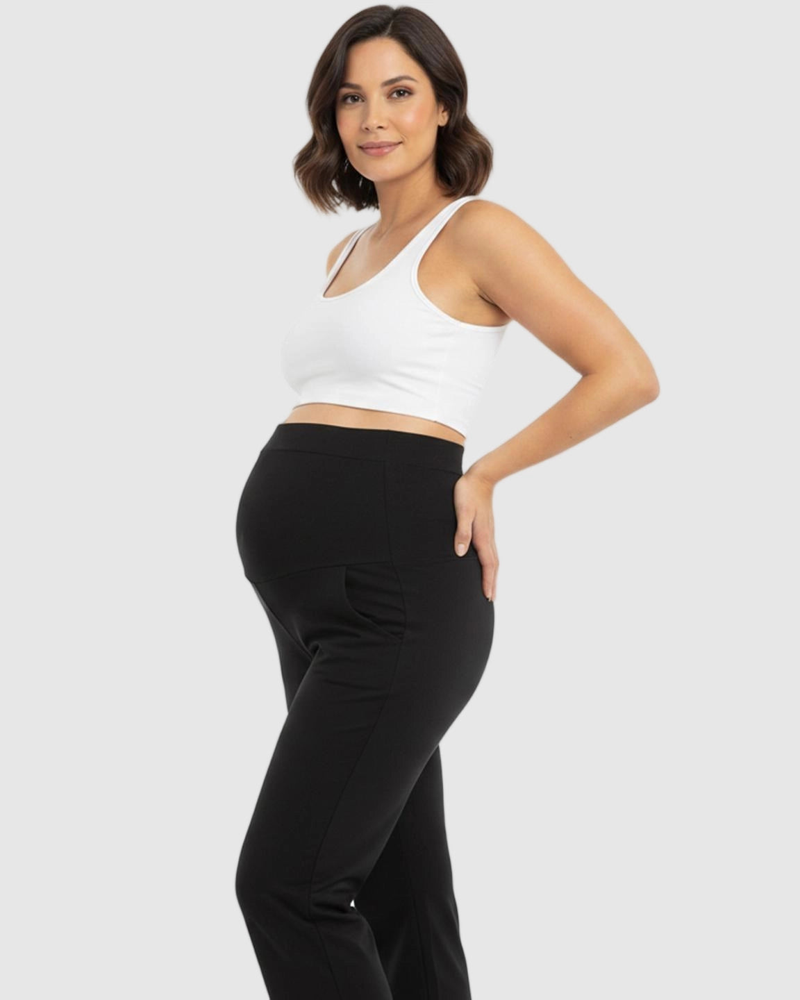 Stretch Flared with Pockets Maternity Pants