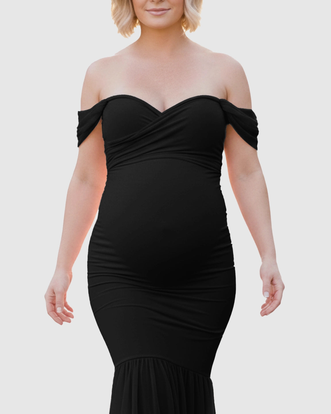 Off-Shoulder Mermaid Maternity Photoshoot Gown