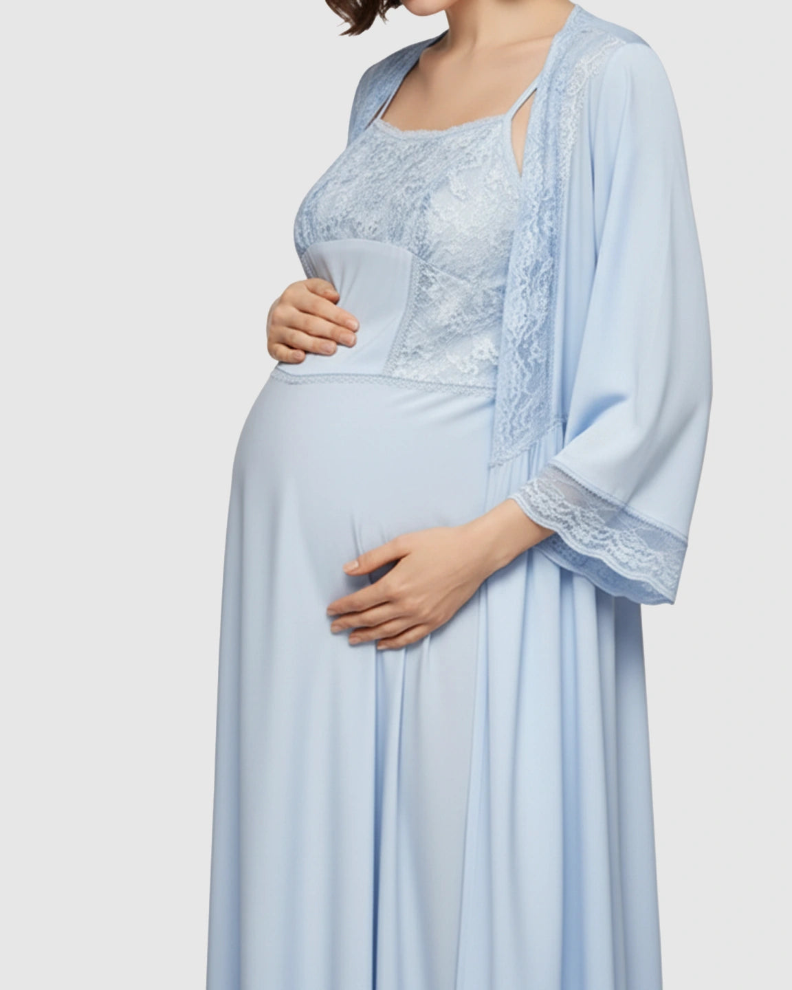 Elegant Lace Loose Fit Maternity Loungewear Set