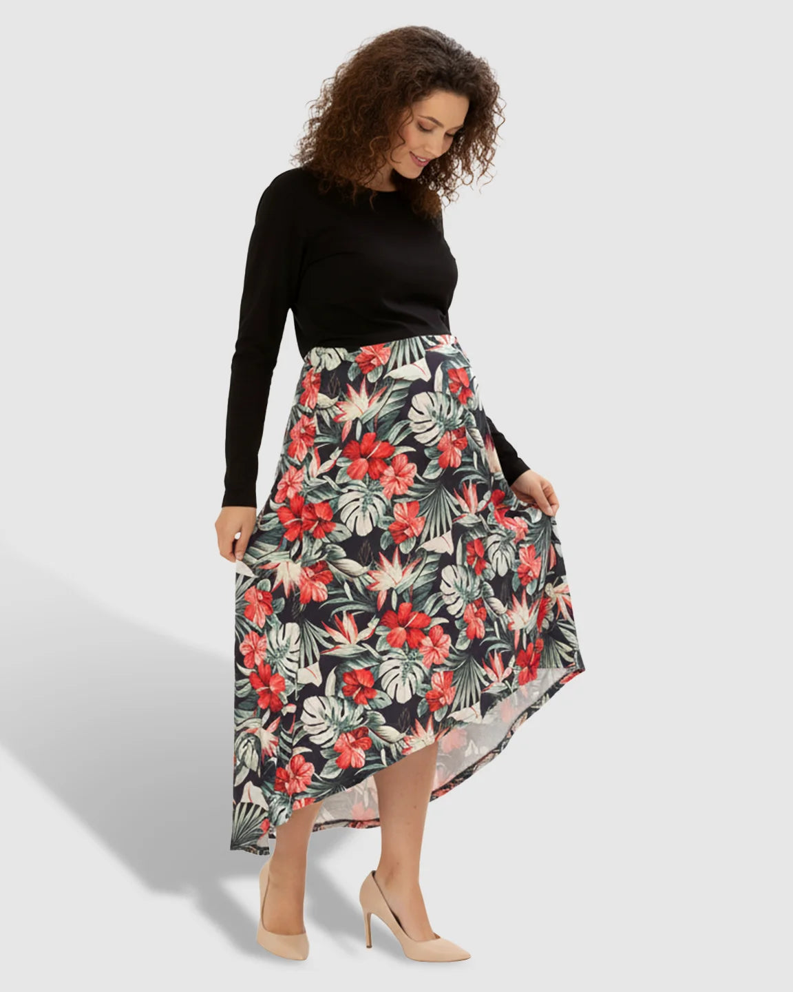 Two-Piece Floral Nursing & Maternity Maxi Dress