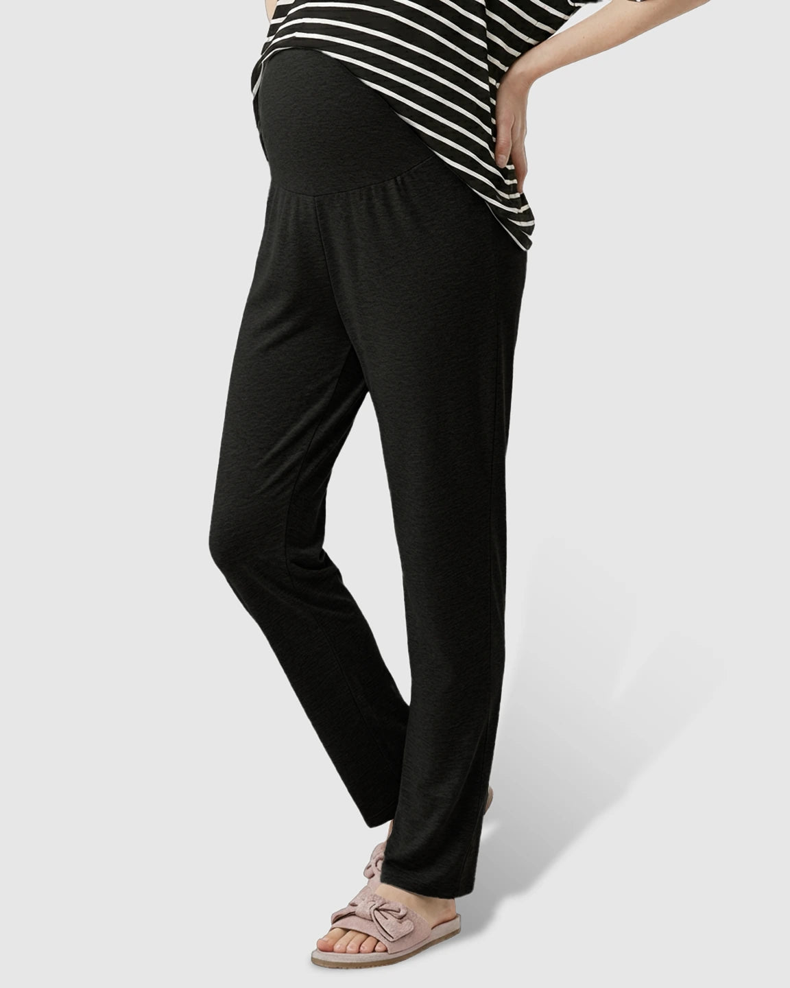 High-Waist Straight-Leg Maternity Pants