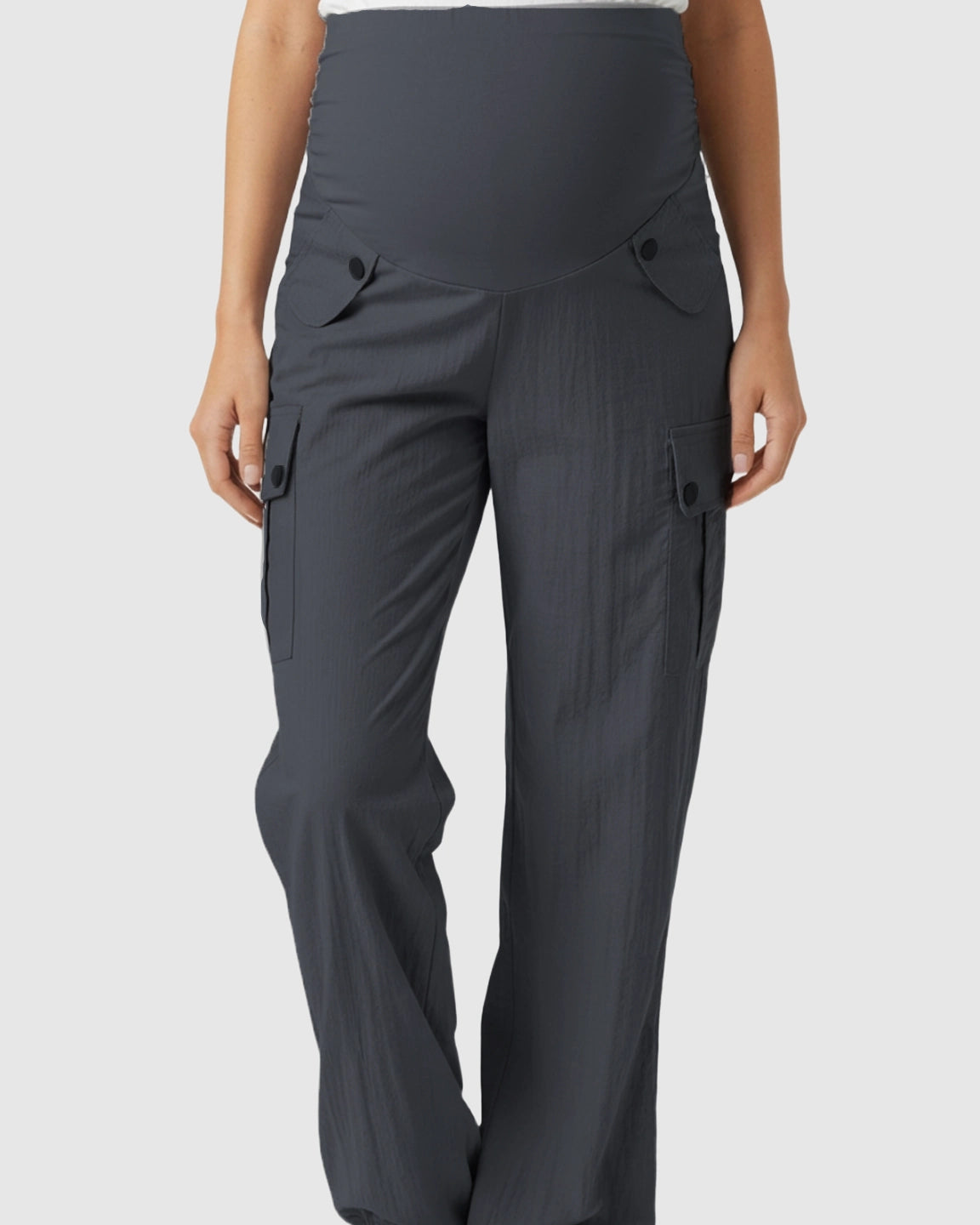 Cooling Wide-Leg Cargo Maternity Pants