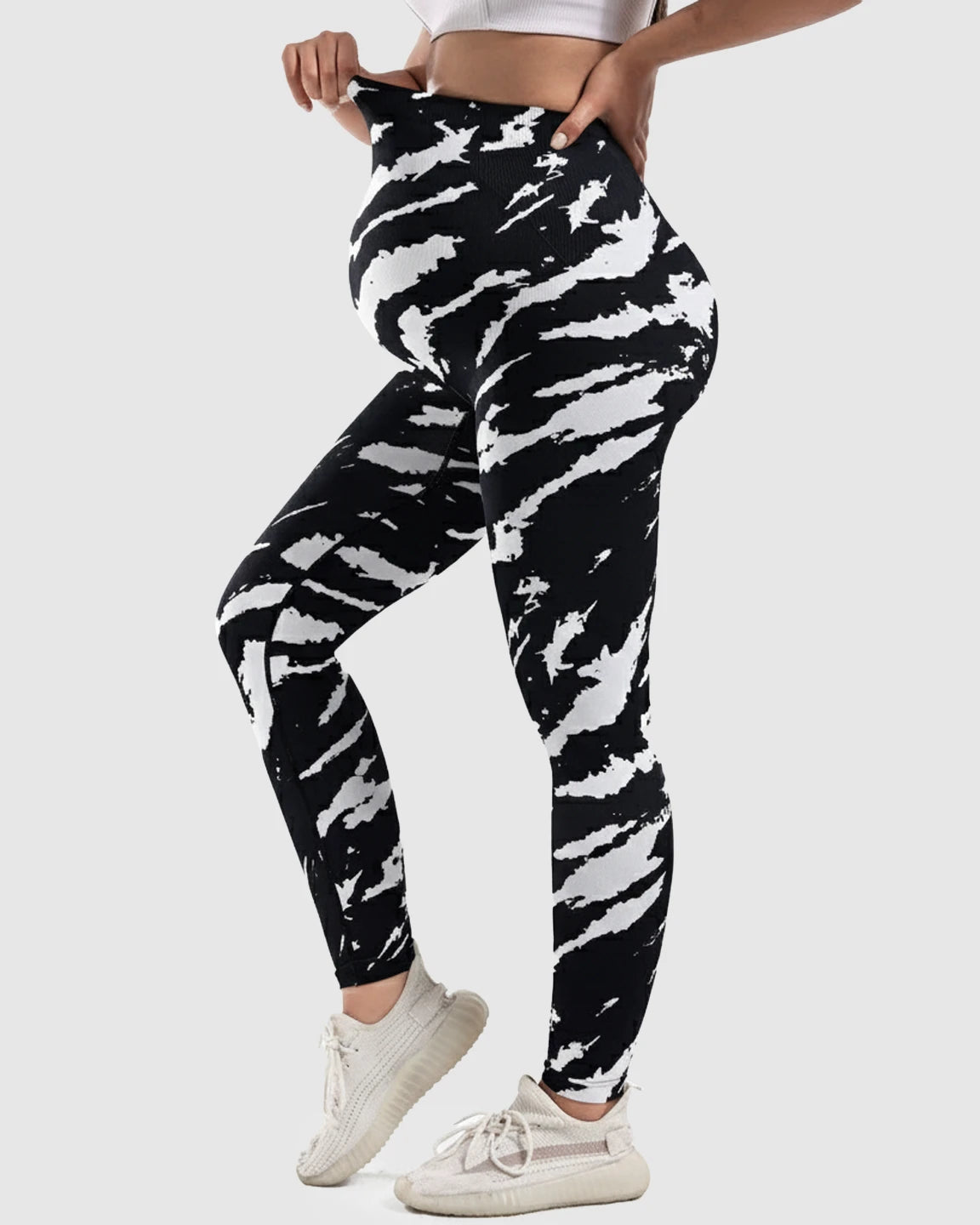 Seamless Comoflouge Maternity Yoga Leggings