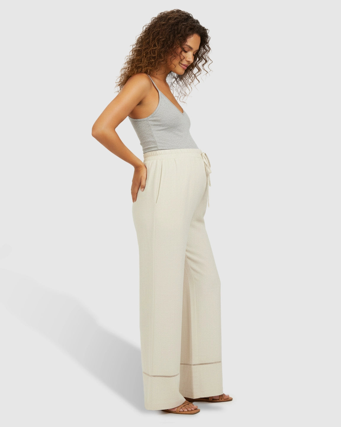 High-Waisted Wide-leg Maternity Pants